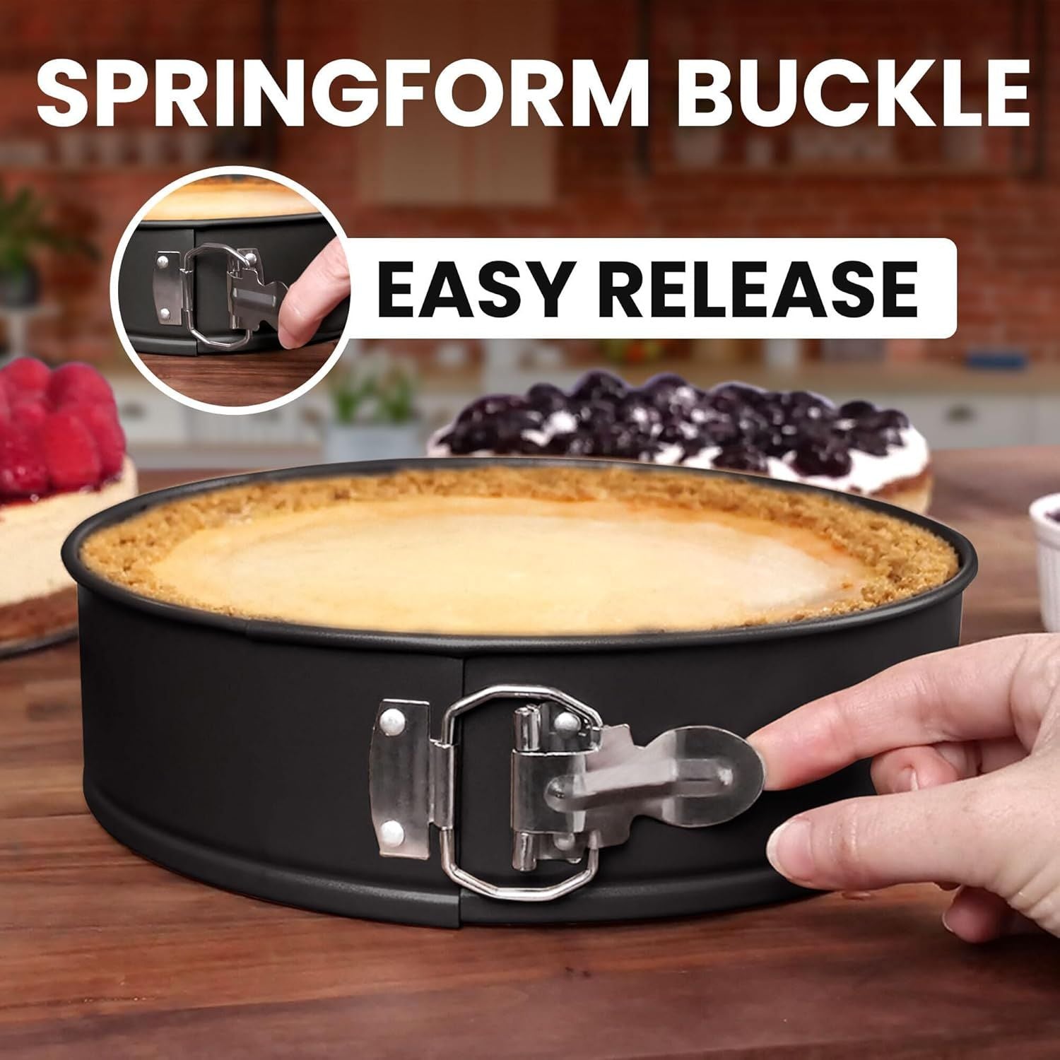 Stainless Steel Springform Buckle Cheesecake Pan by Zulay Kitchen