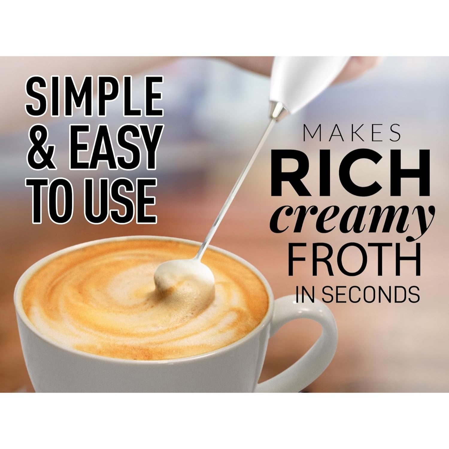 Easy to Use Classic Milk Frother by Zulay Kitchen