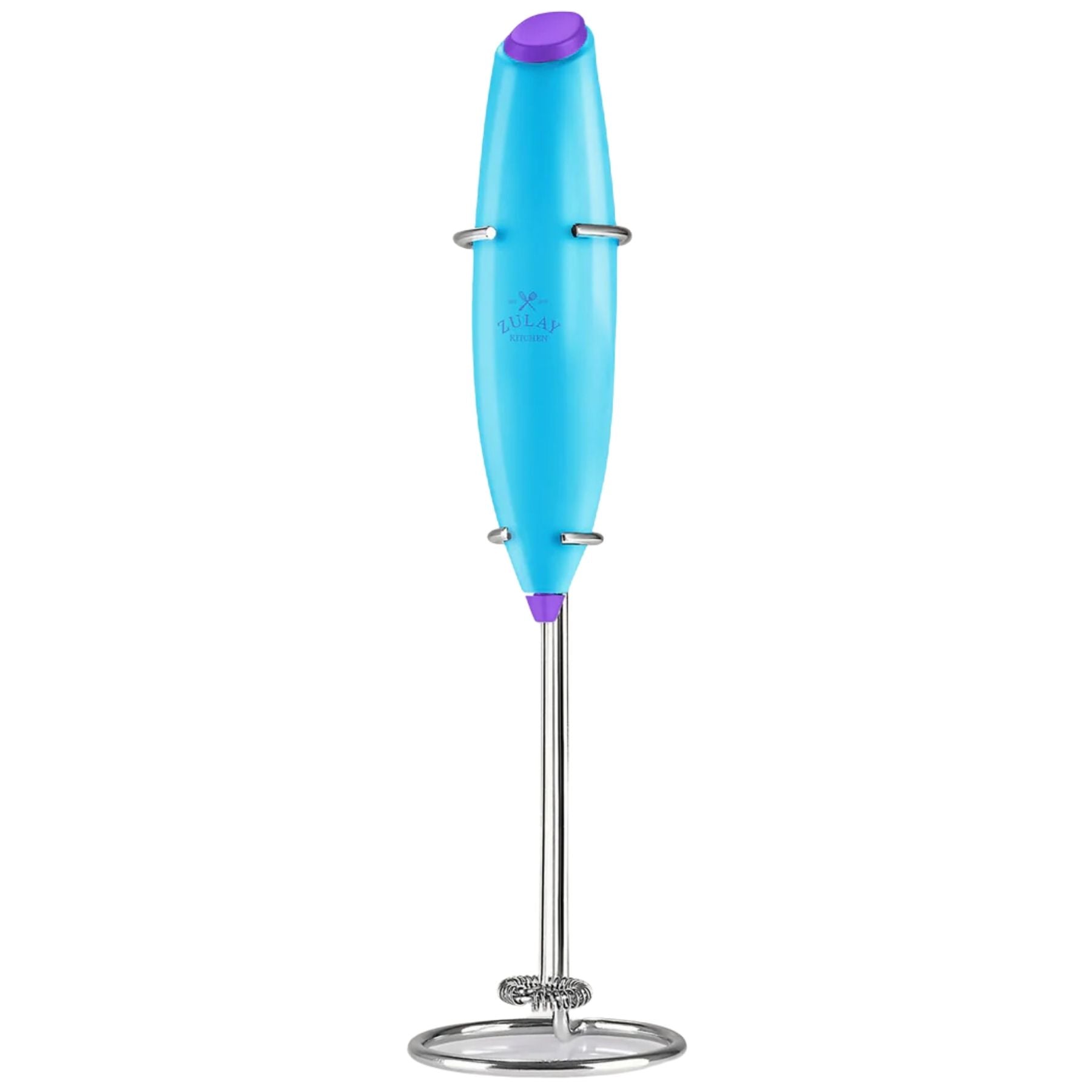 Classic Milk Frother With Stand-Pop Teal Purple by Zulay Kitchen