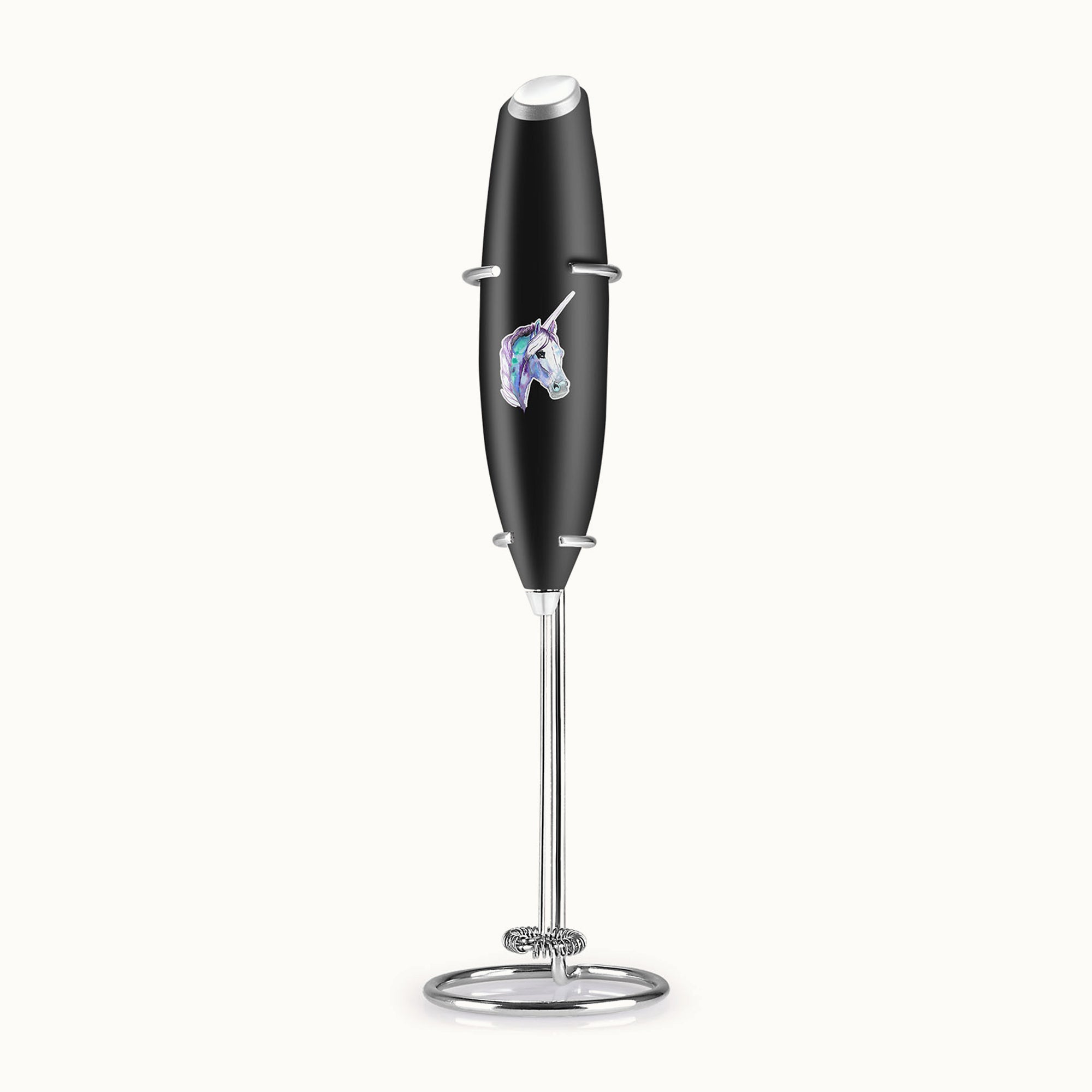 Classic Milk Frother With Stand Unicorn Black by Zulay Kitchen
