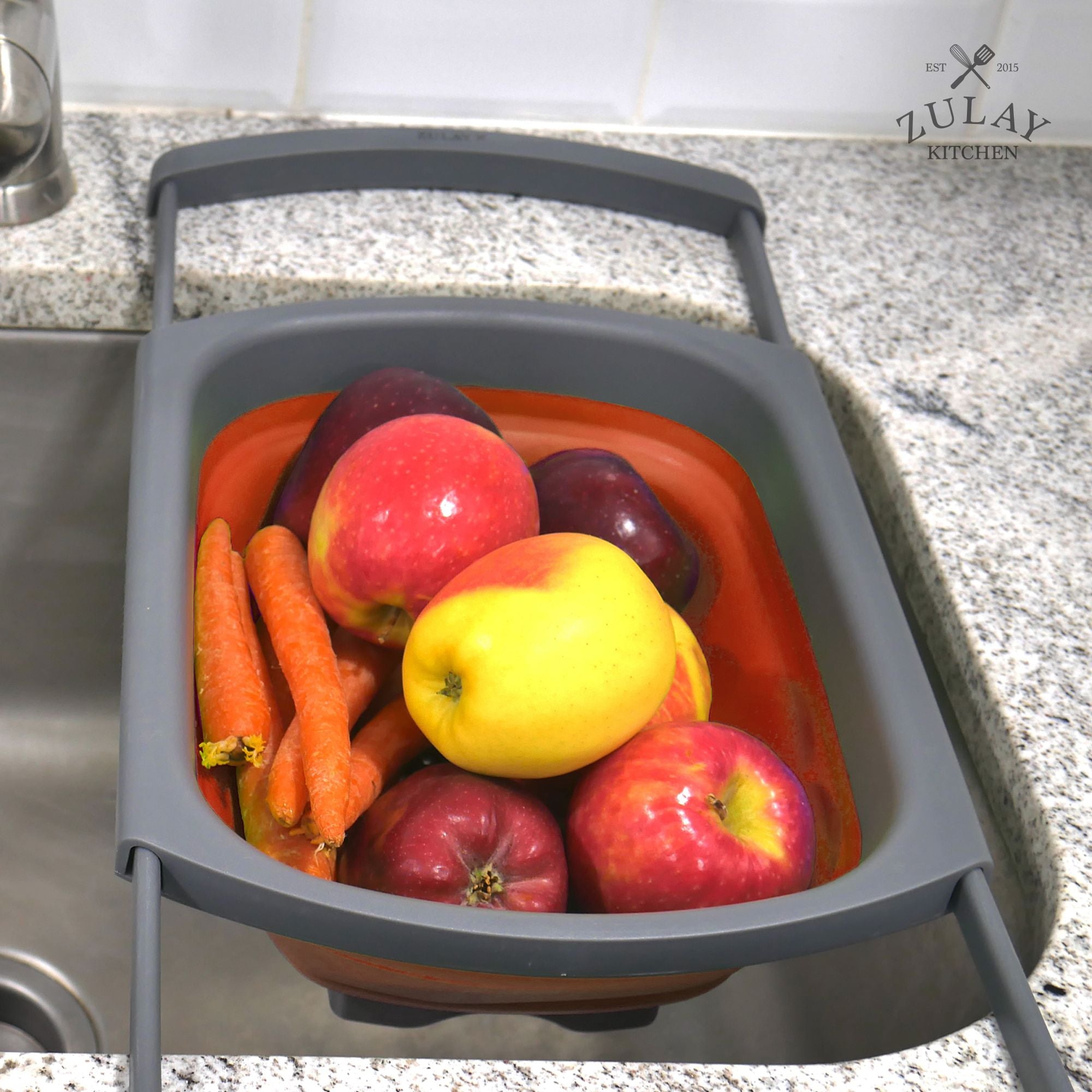 Maximize Kitchen Efficiency with Collapsible Colander With Extendable Handles by Zulay Kitchen