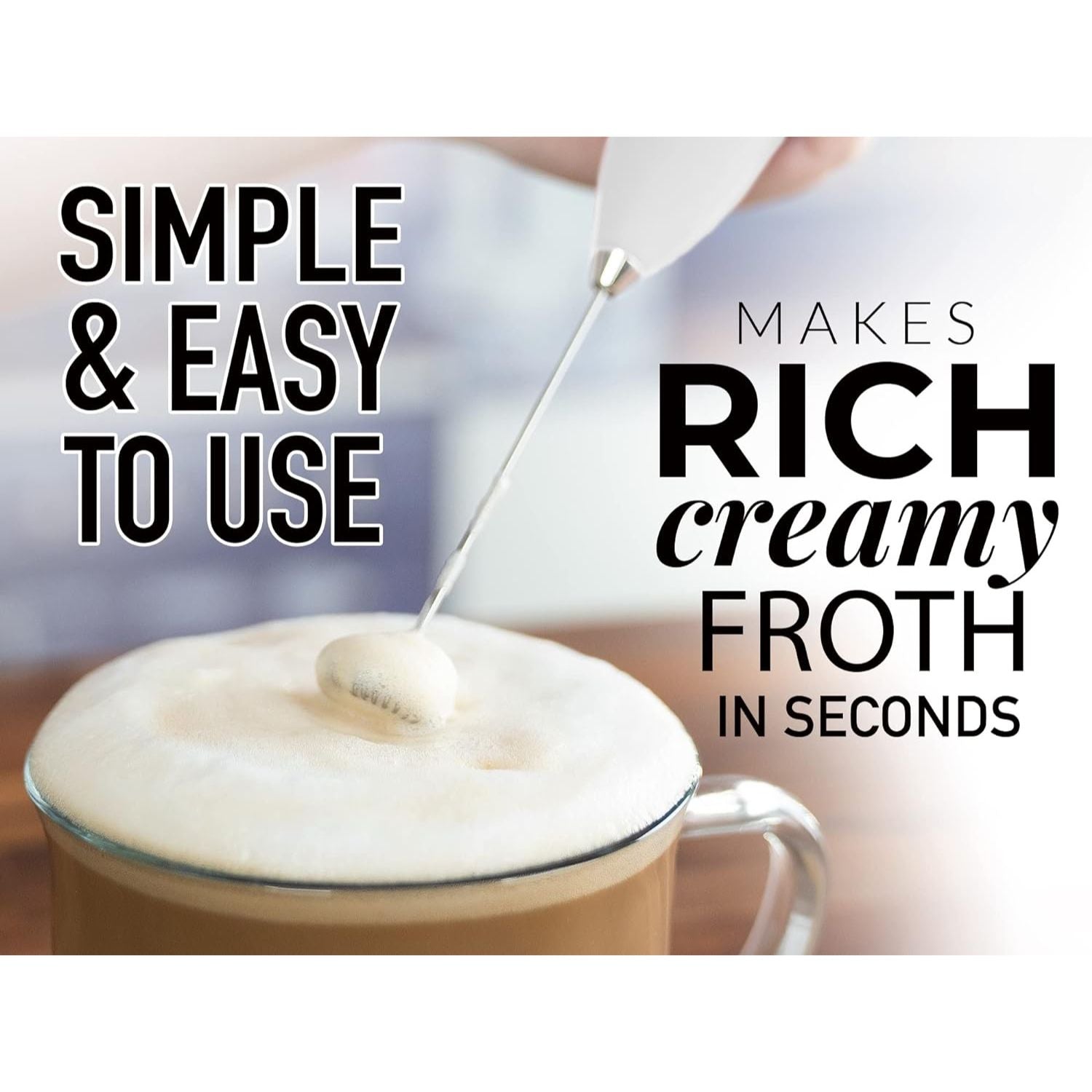 Makes Rich Creamy Froth Complete Milk Frother Set by Zulay Kitchen