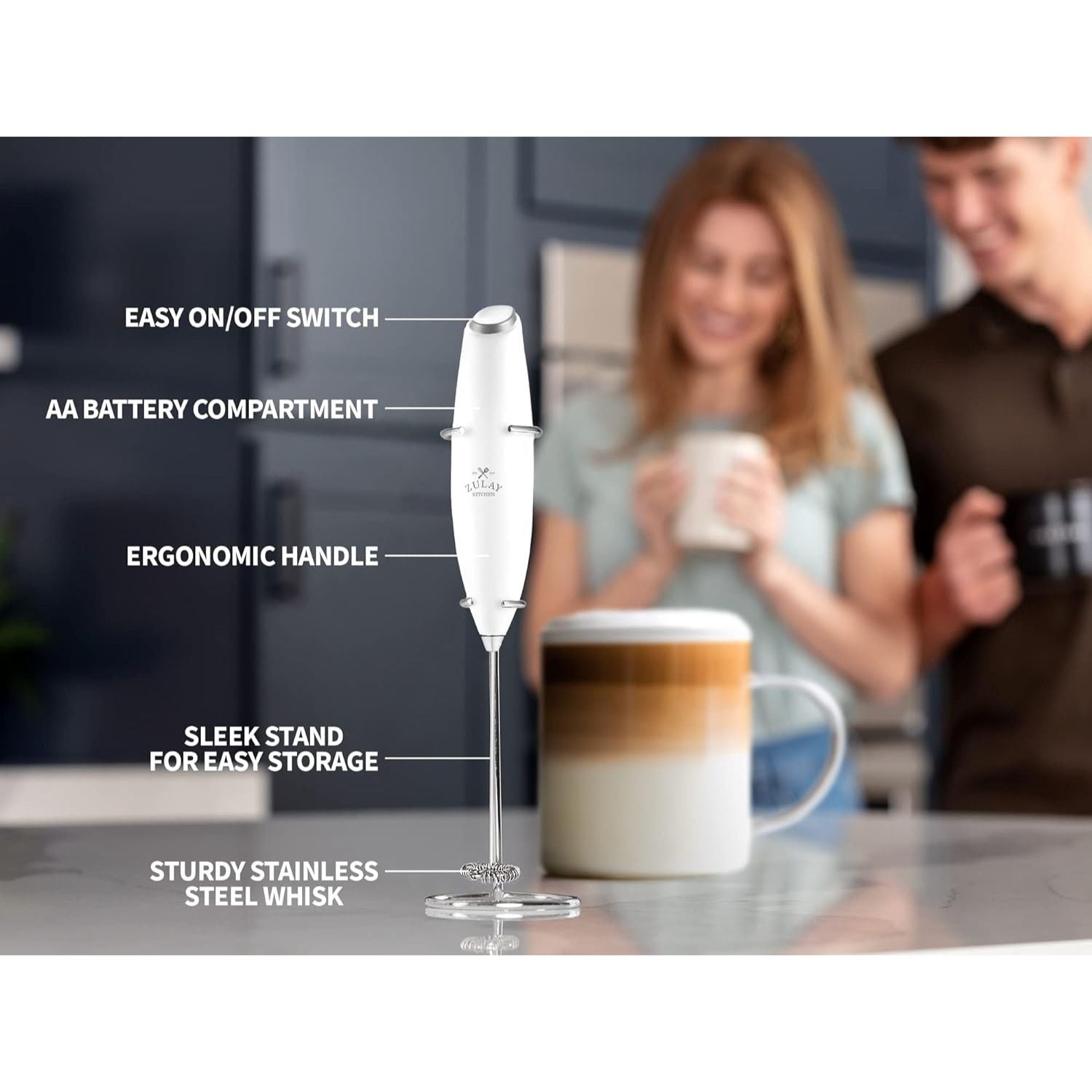 Easy to Use Complete Milk Frother Set by Zulay Kitchen