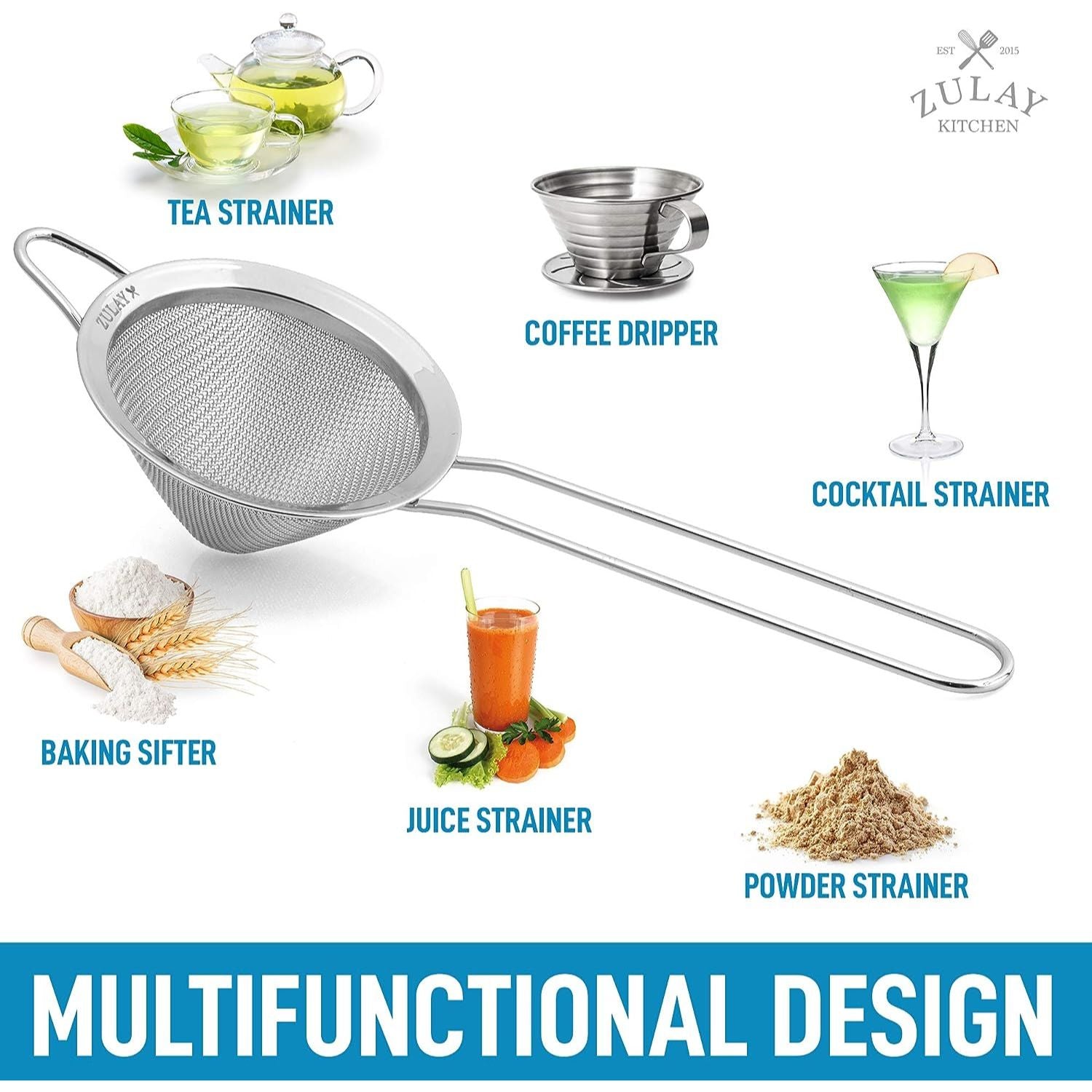 Multifunctional Cocktail Strainer by Zulay Kitchen