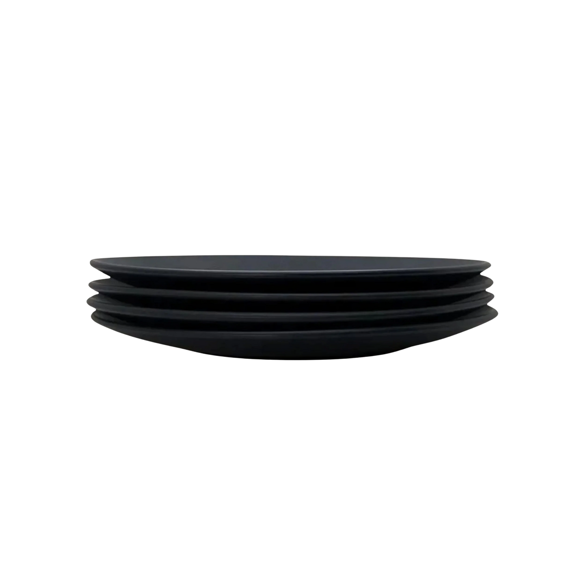 The Contour Dinner Plate - Set of 4 - Black by Zulay Kitchen