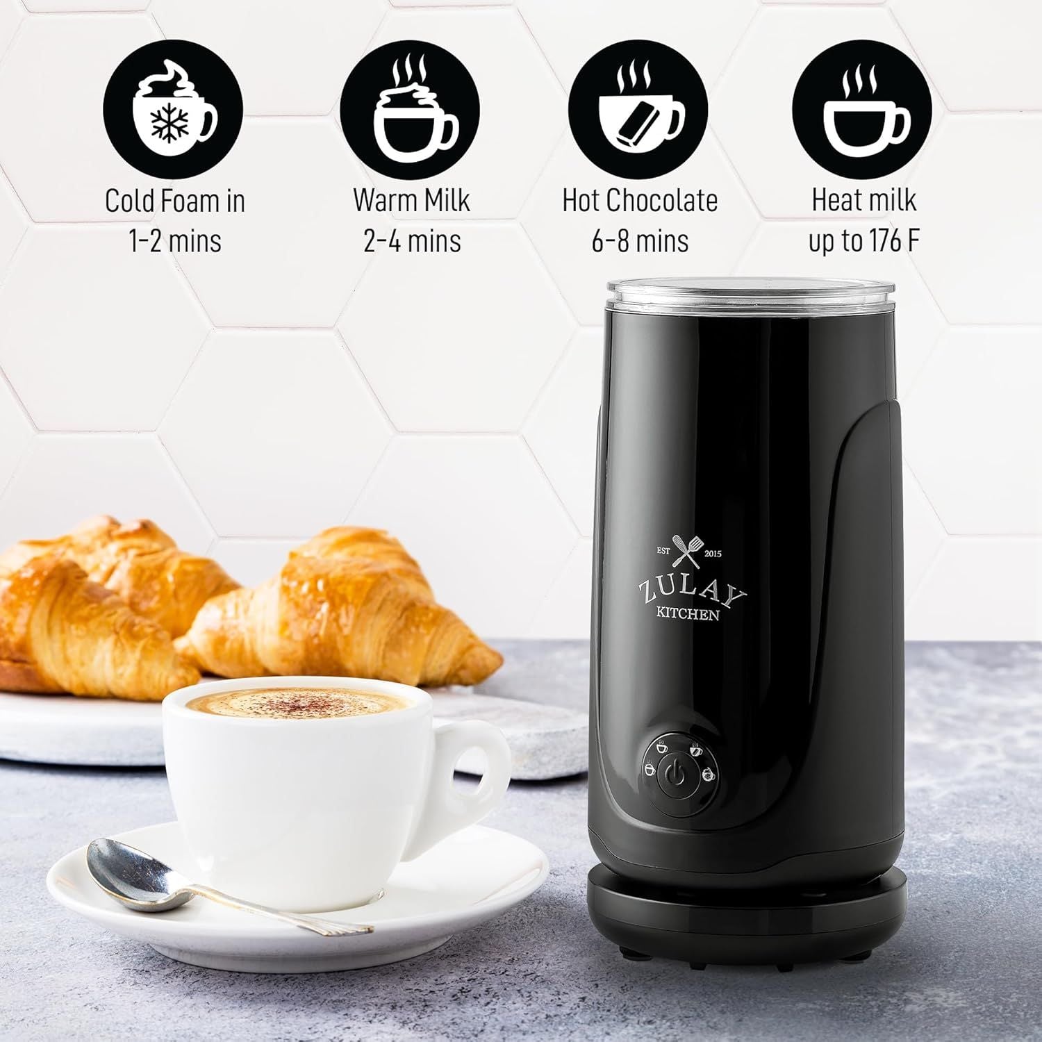 Cold Foam and Warm Milk in Minutes by Zulay Kitchen