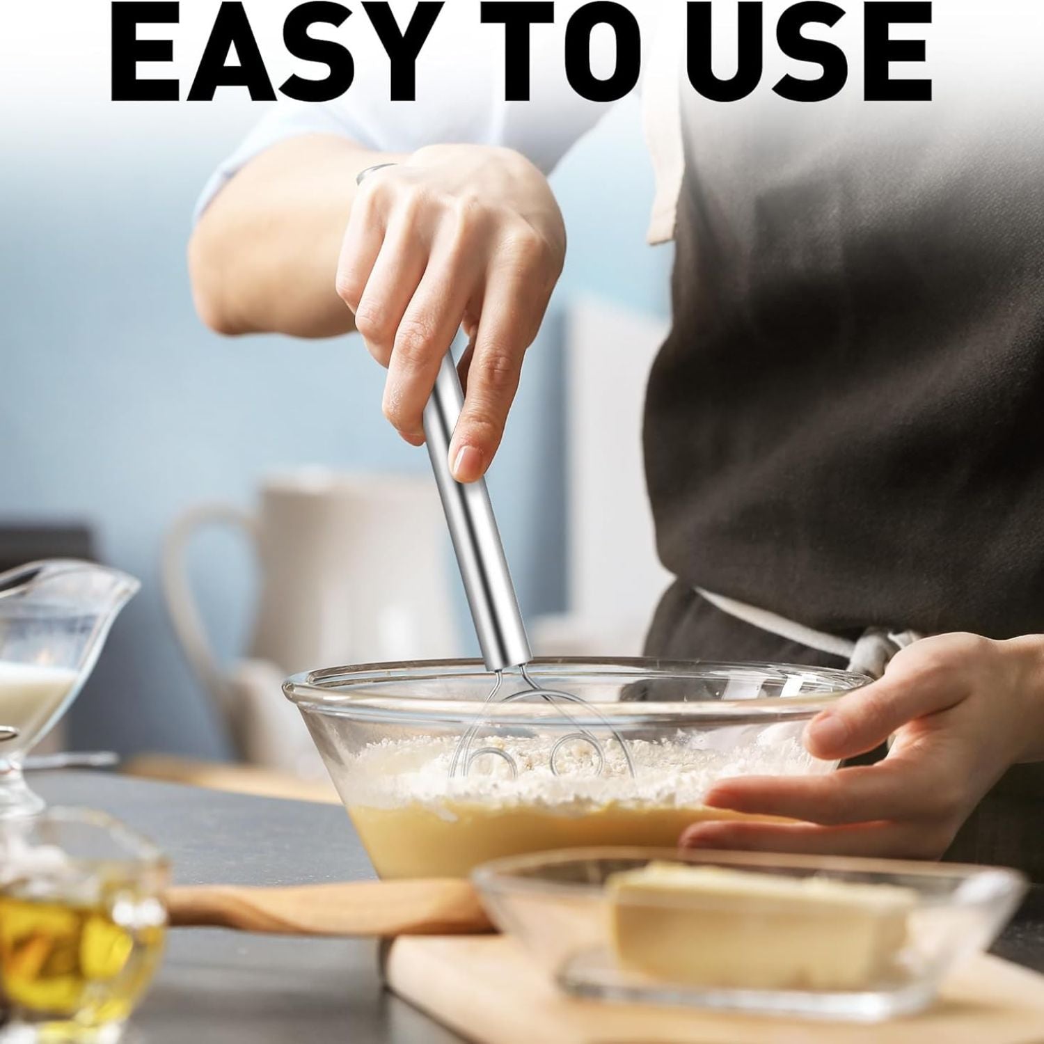 Danish Dough Whisk Stainless Steel - Zulay Kitchen