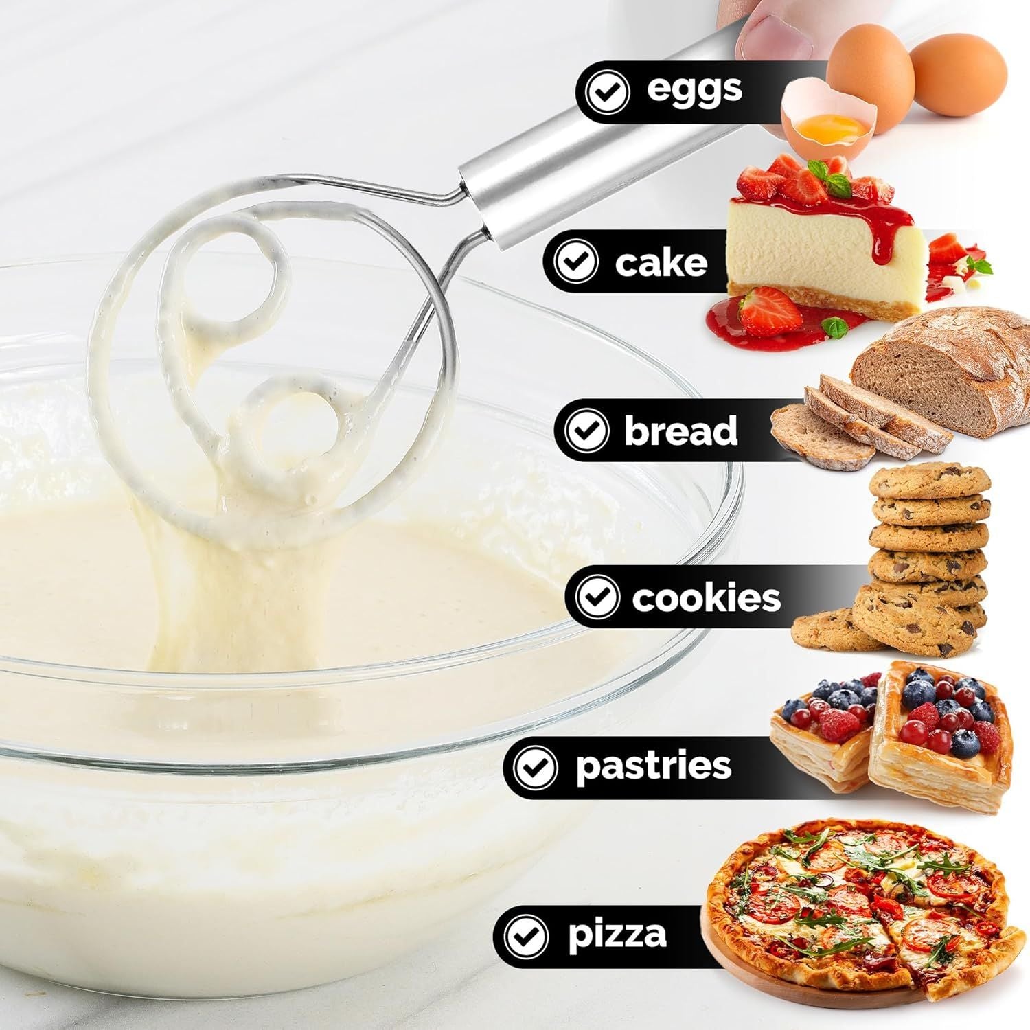 Stainless Steel Whisk Ideal for Baking Like a Pro by Zulay Kitchen