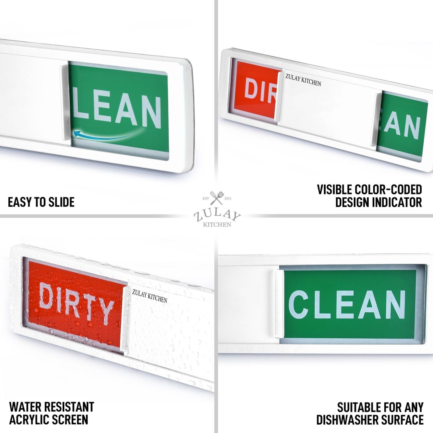 High Quality Clean Dirty Dishwasher Magnet by Zulay Kitchen