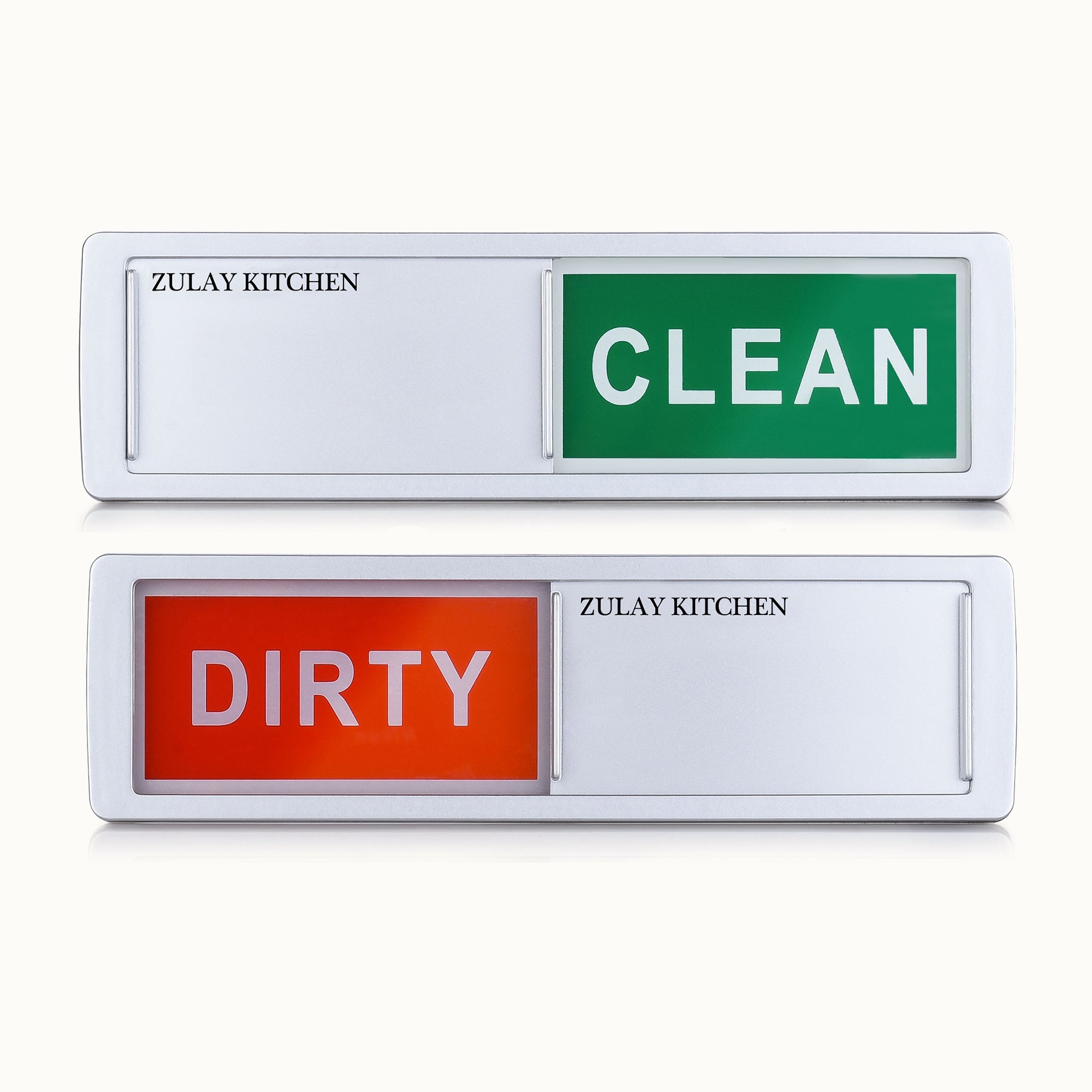 Dishwasher Clean Dirty Magnet Sign- Silver by Zulay Kitchen
