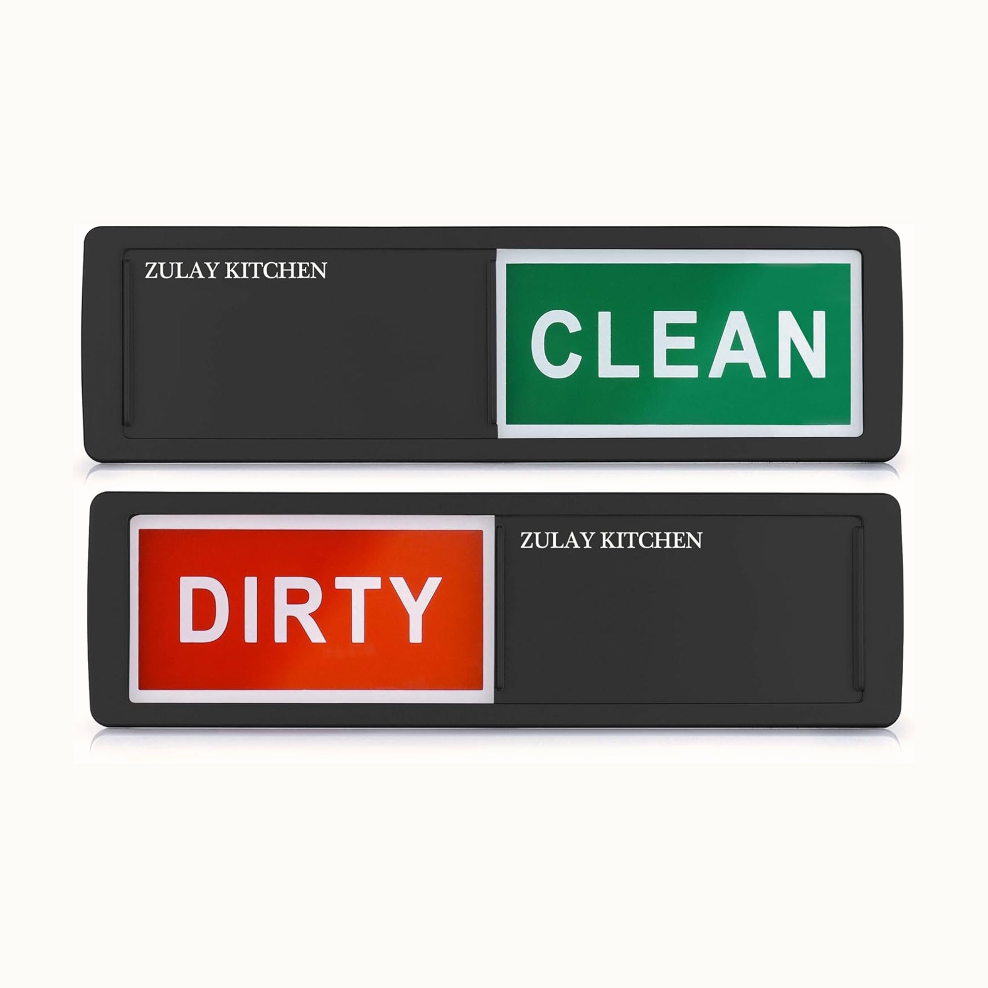 Dishwasher Clean Dirty Magnet Sign - Black by Zulay Kitchen