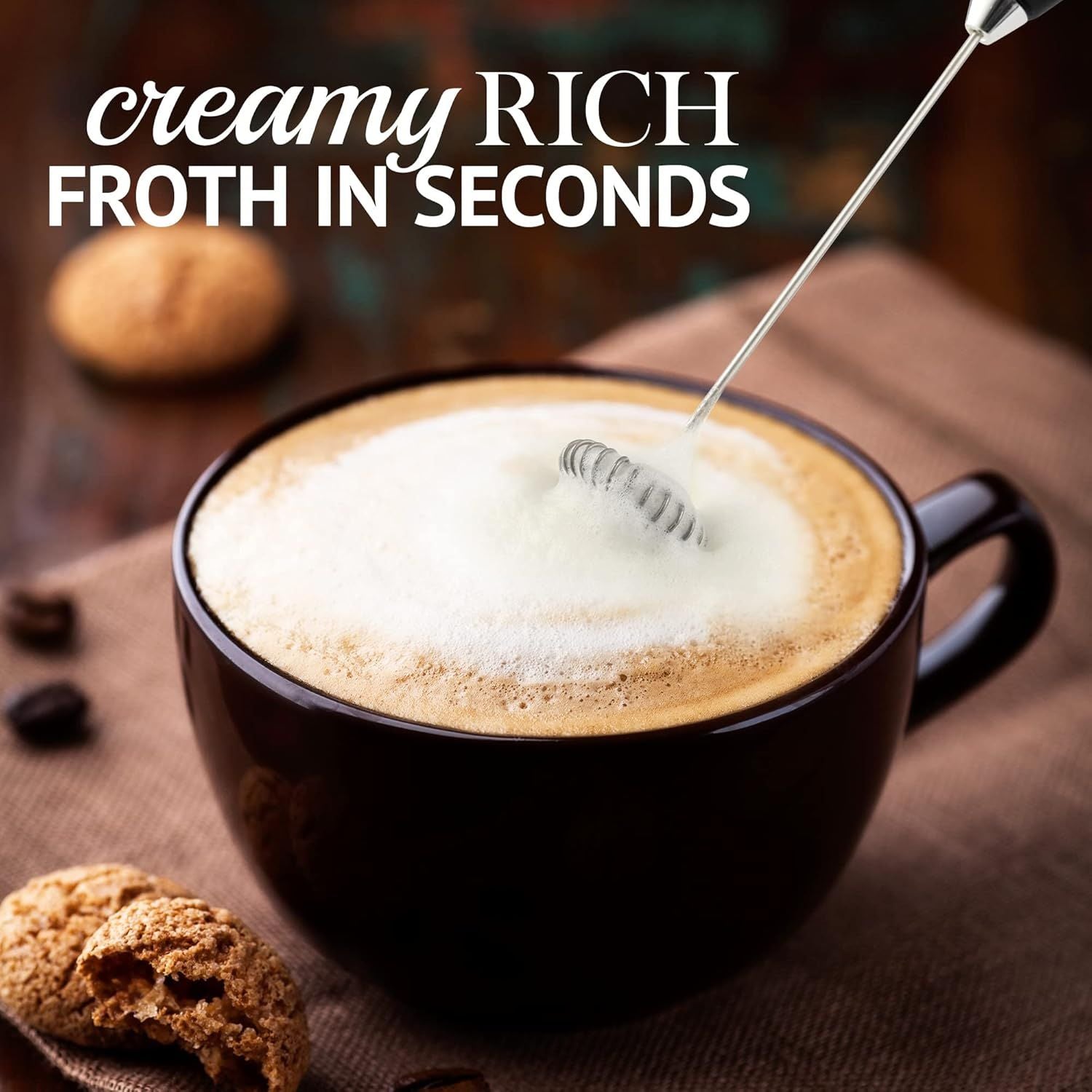 Makes Rich and Silky Froth in Seconds Milk Frother by Zulay Kitchen
