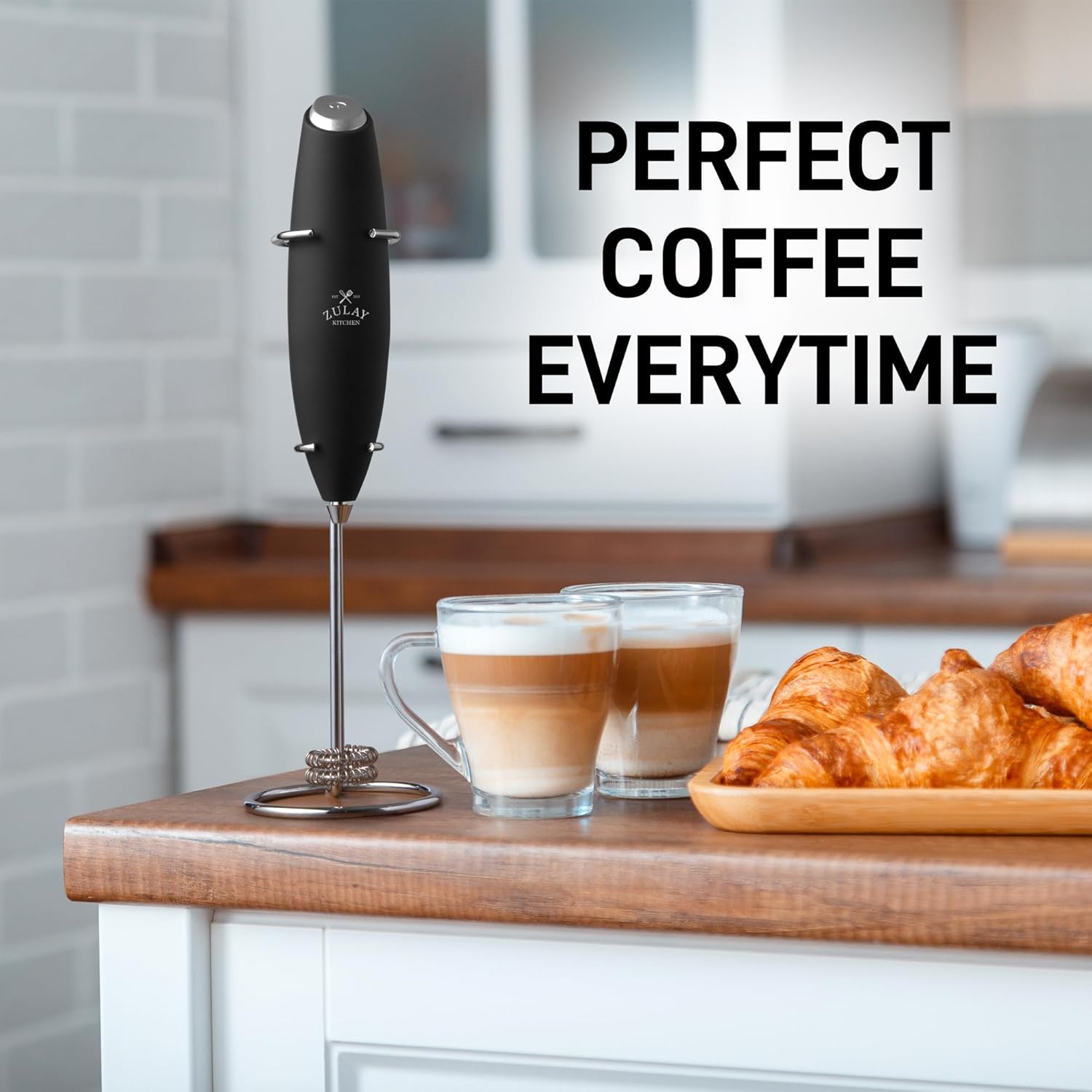 Inevitably Frothy Double Whisk Milk Frother by Zulay Kitchen