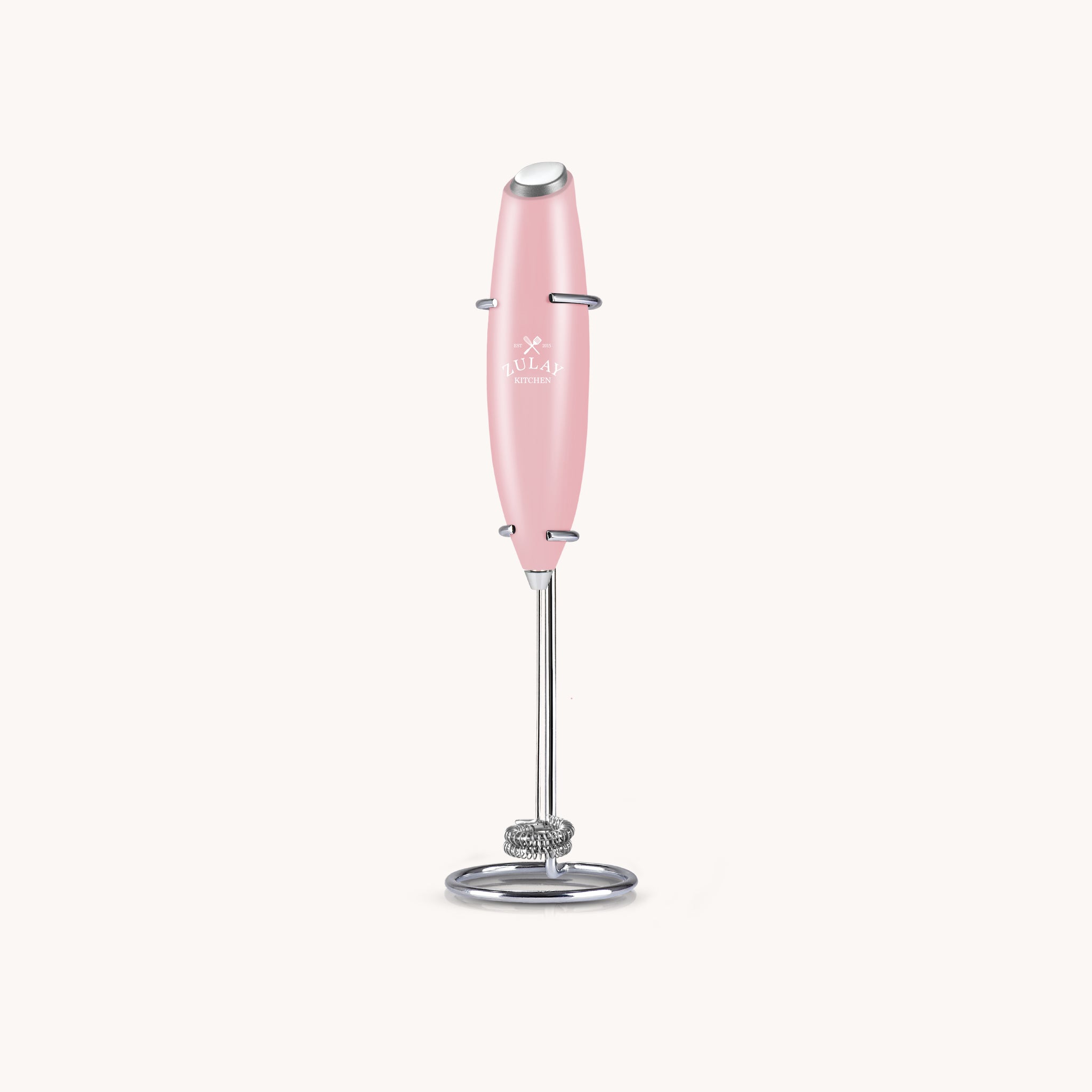 Double Whisk Milk Frother Handheld Mixer - Cotton Candy by Zulay Kitchen