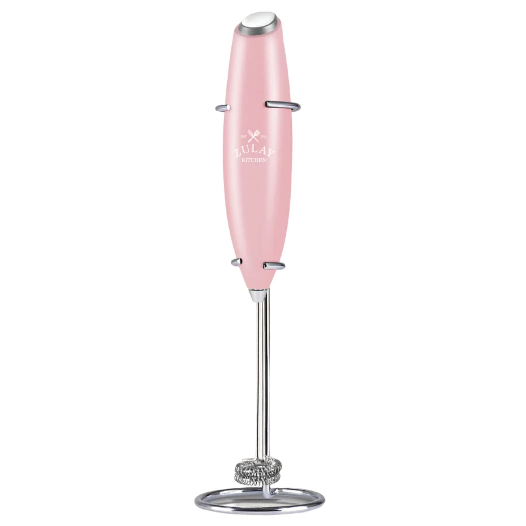 Double Whisk Milk Frother Handheld Mixer - Cotton Candy by Zulay Kitchen