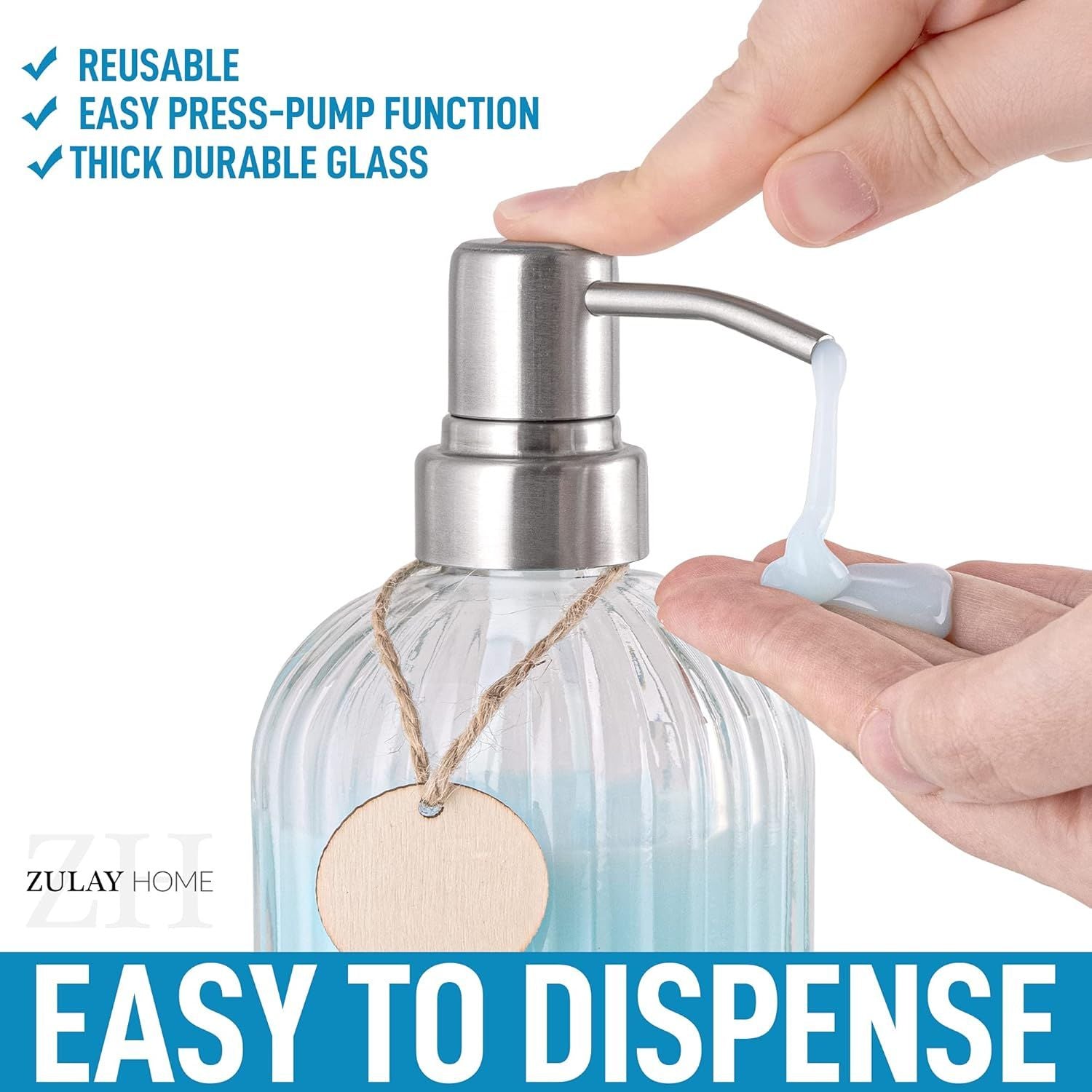 Easy to Dispense and Thick Durable Glass by Zulay Kitchen