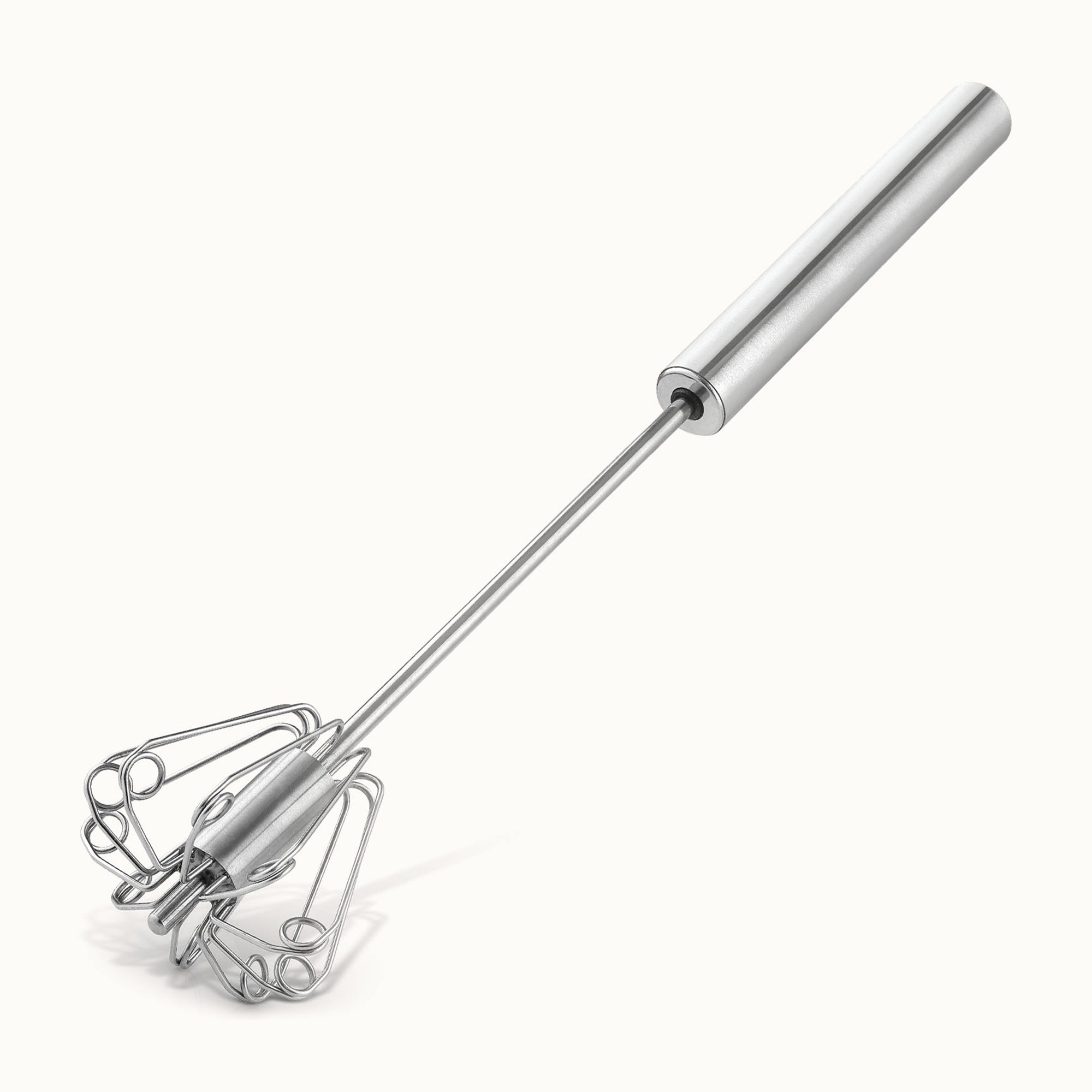 Egg Beater Push Whisk-Silver Steel by Zulay Kitchen