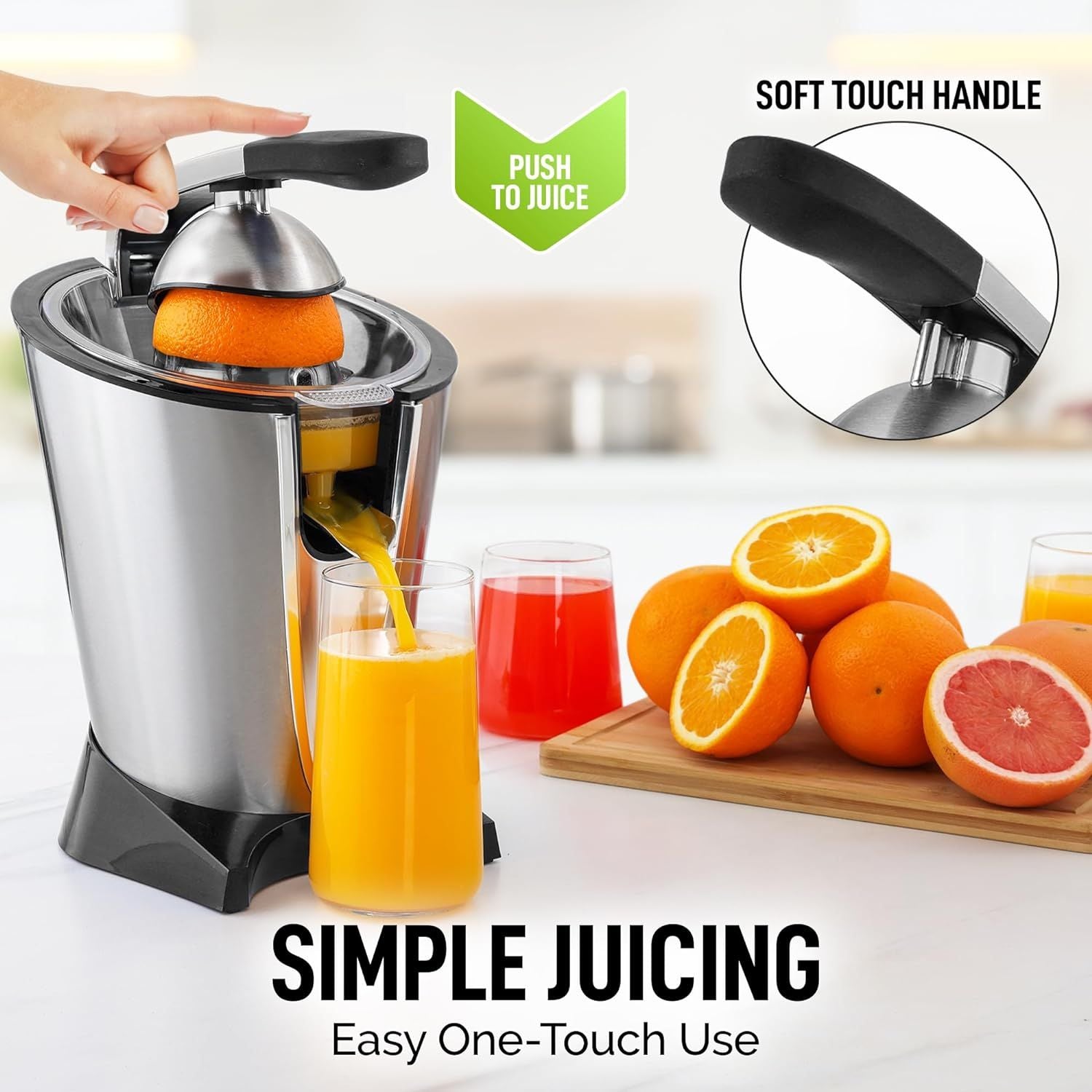 Easy One-Touch Use Electric Citrus Squeezer by Zulay Kitchen