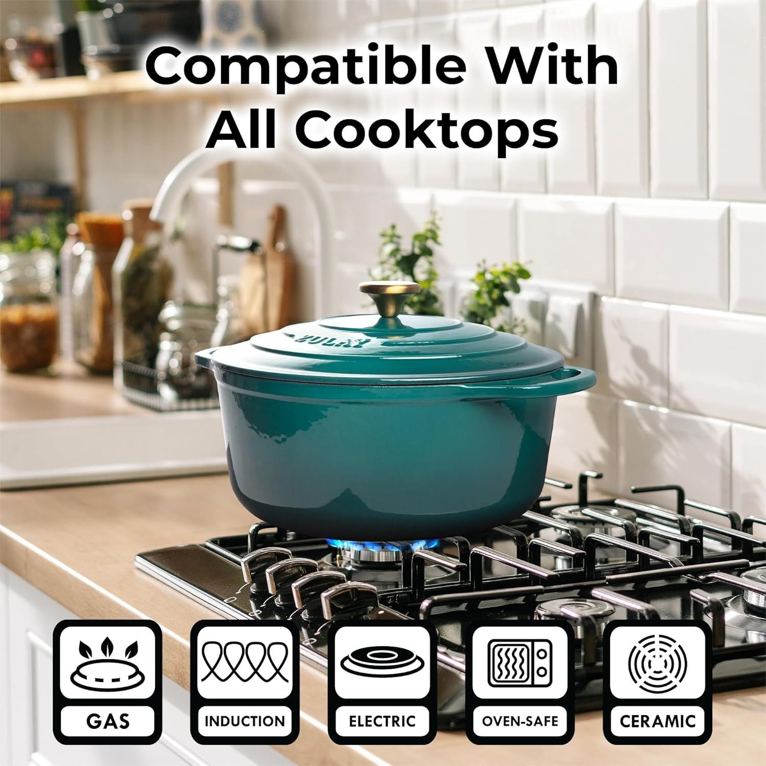 Heavy Duty Cookware Perfect for Bread Baking, Stews, Braising & Roasting by Zulay Kitchen