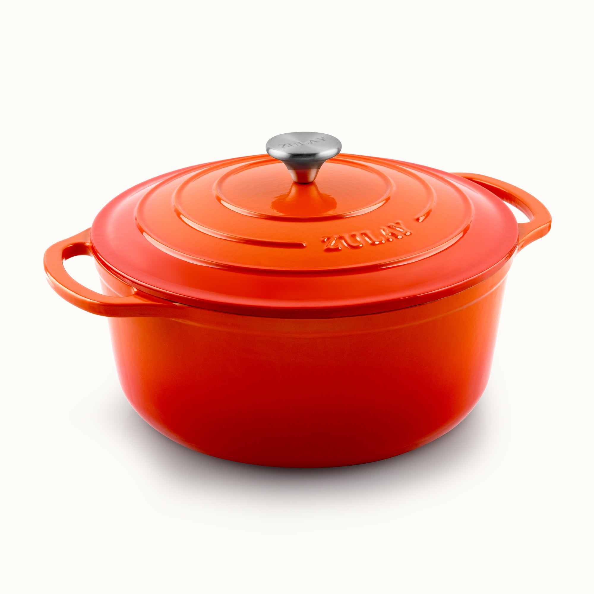 5, 6.4, 7.7 Quart Cast Iron Dutch Oven - Orange by Zulay Kitchen