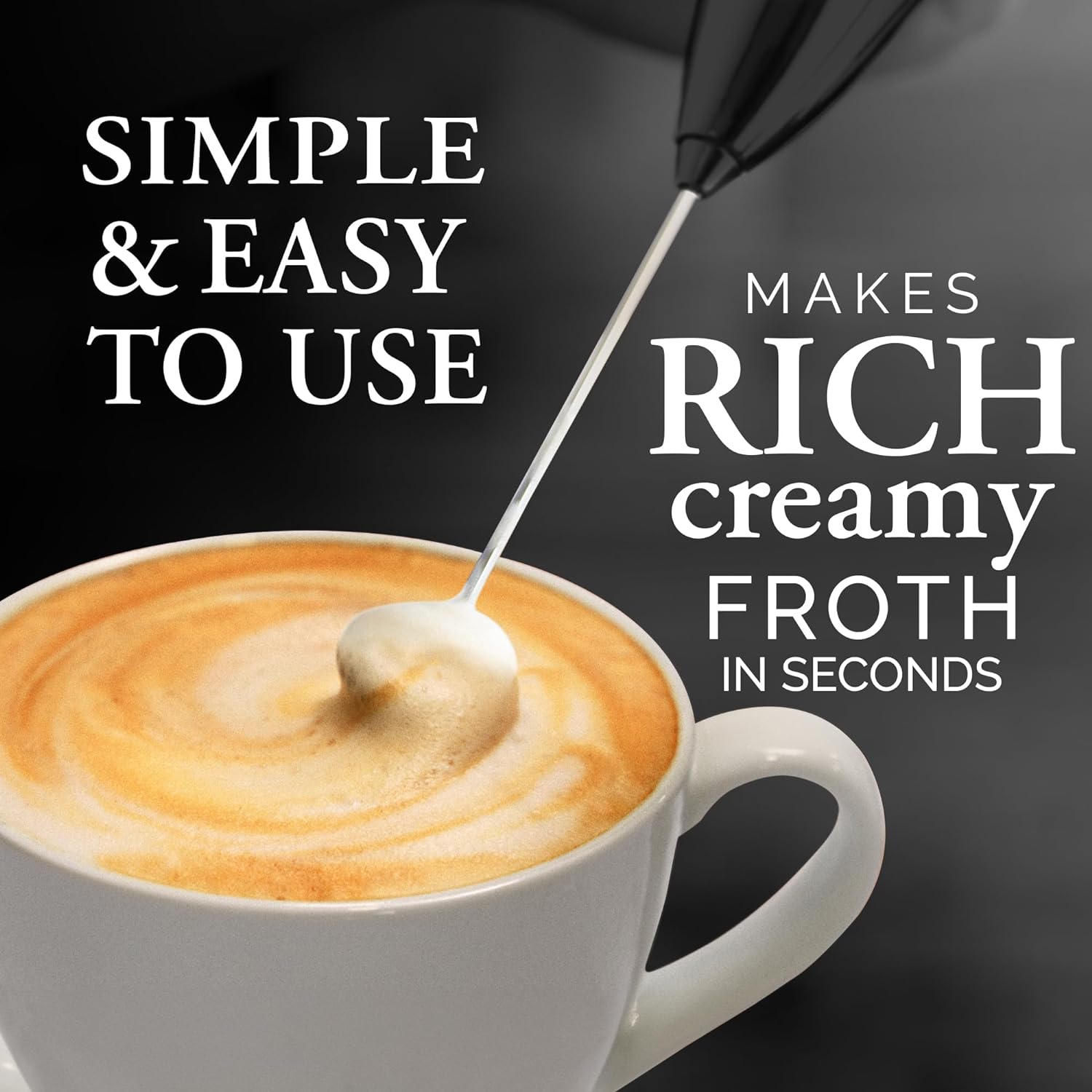 Simple and Easy to Use Executive Series Milk Frother by Zulay Kitchen