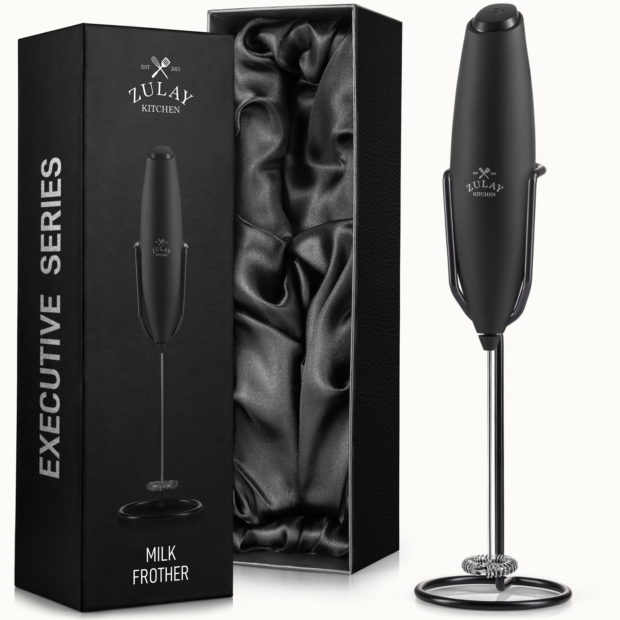 Executive Series Premium Milk Frother - EX by Zulay Kitchen Matte Black