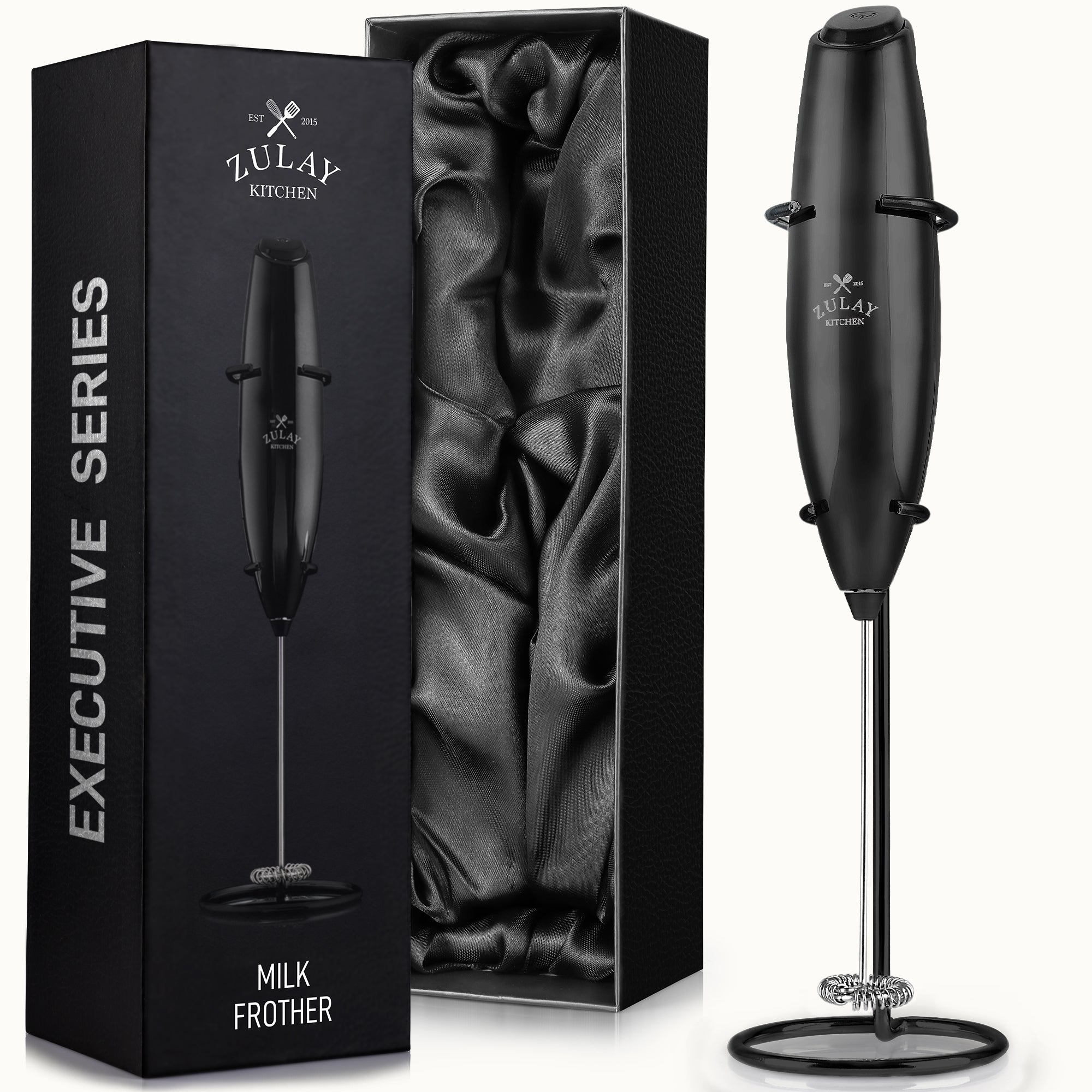Executive Series Premium Milk Frother - EX by Zulay Kitchen Black