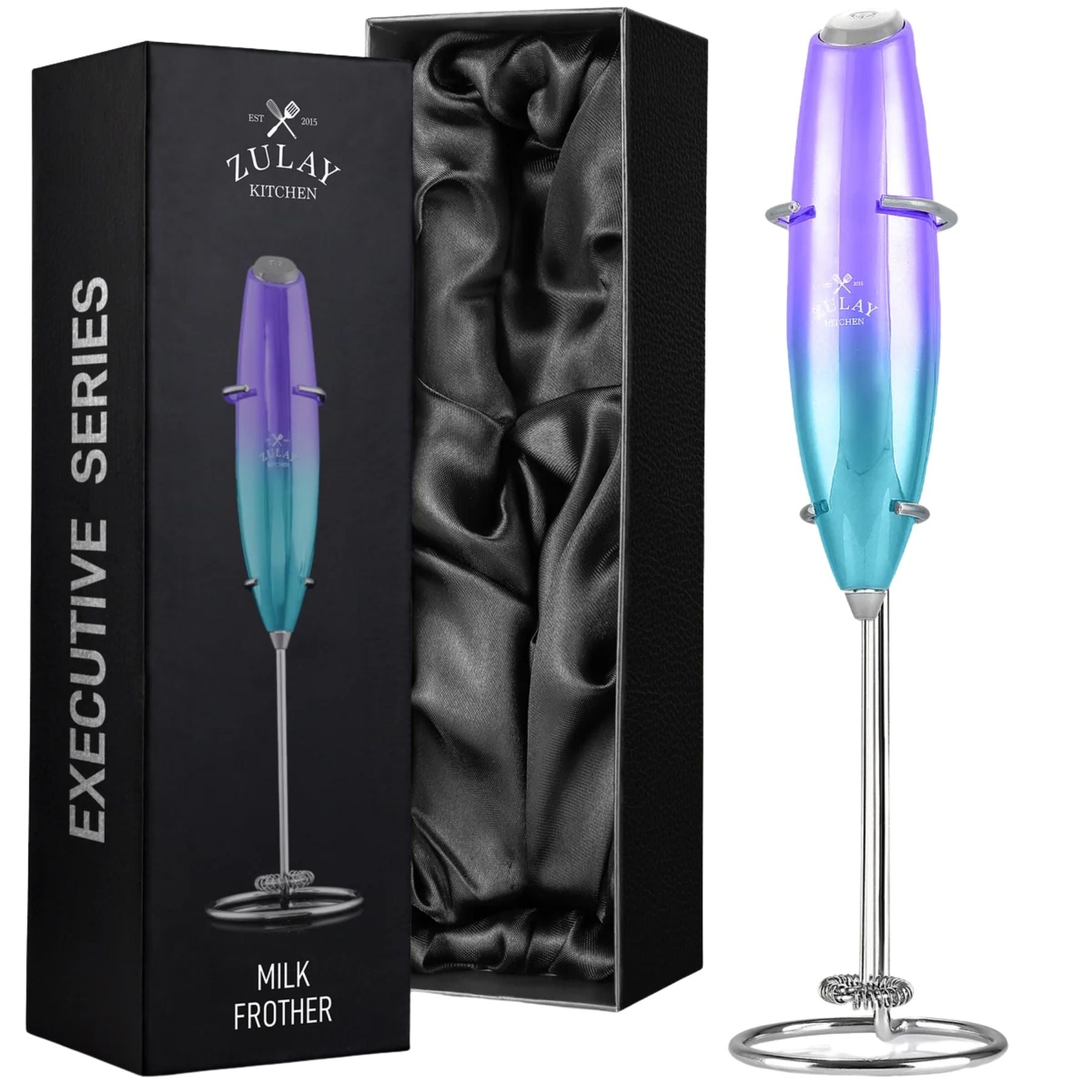 Executive Series Premium Milk Frother - EX by Zulay Kitchen Teal Fade
