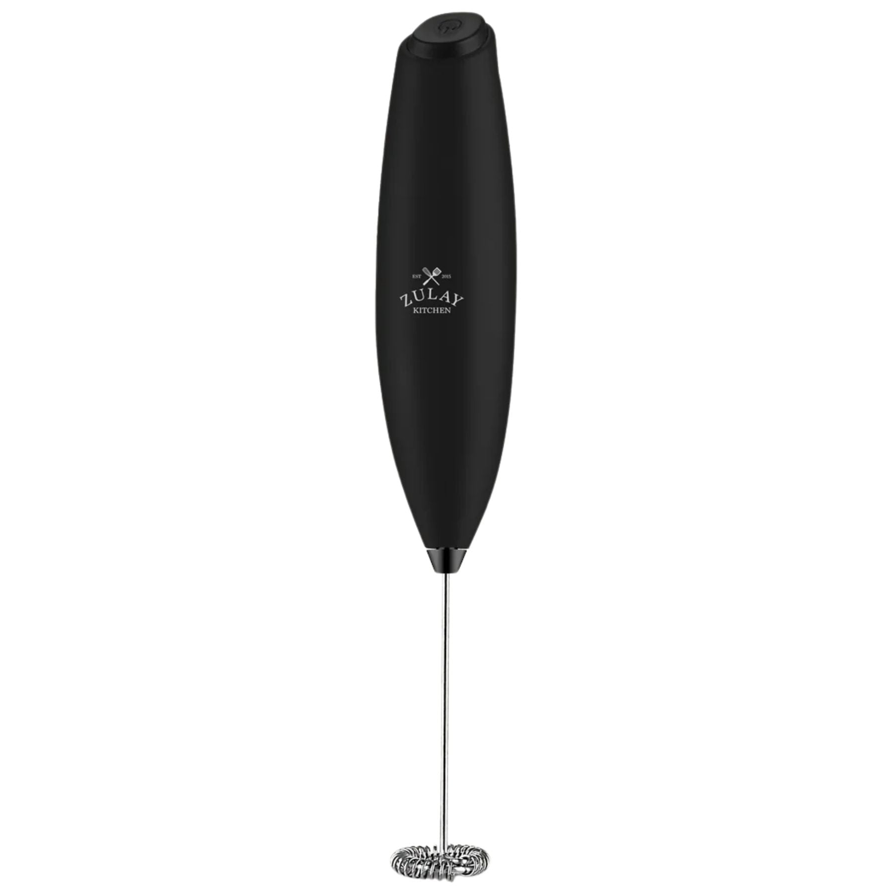 Executive Series Premium Milk Frother- Black with Black Button by Zulay Kitchen