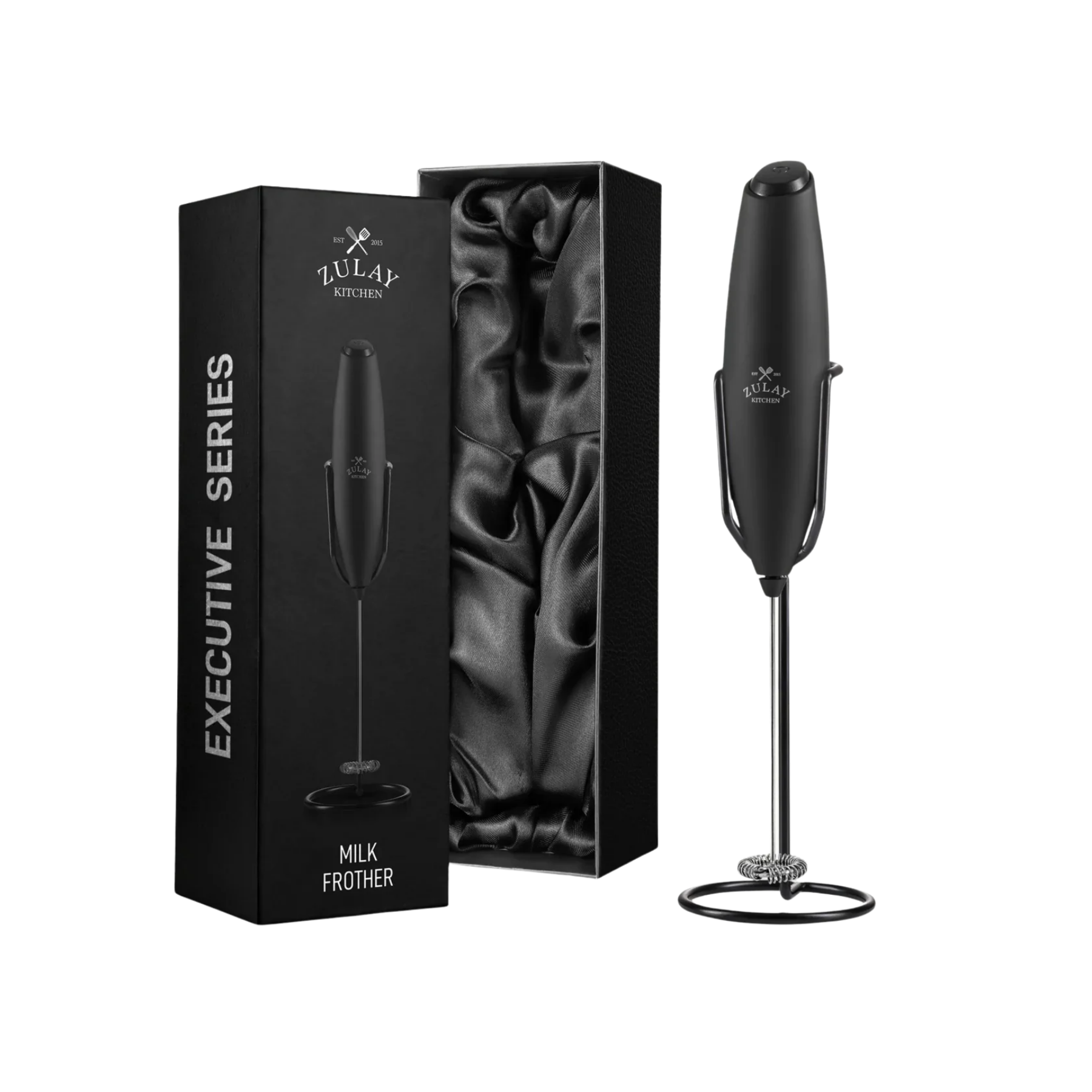 Executive Series Premium Milk Frother - EX by Zulay Kitchen Black