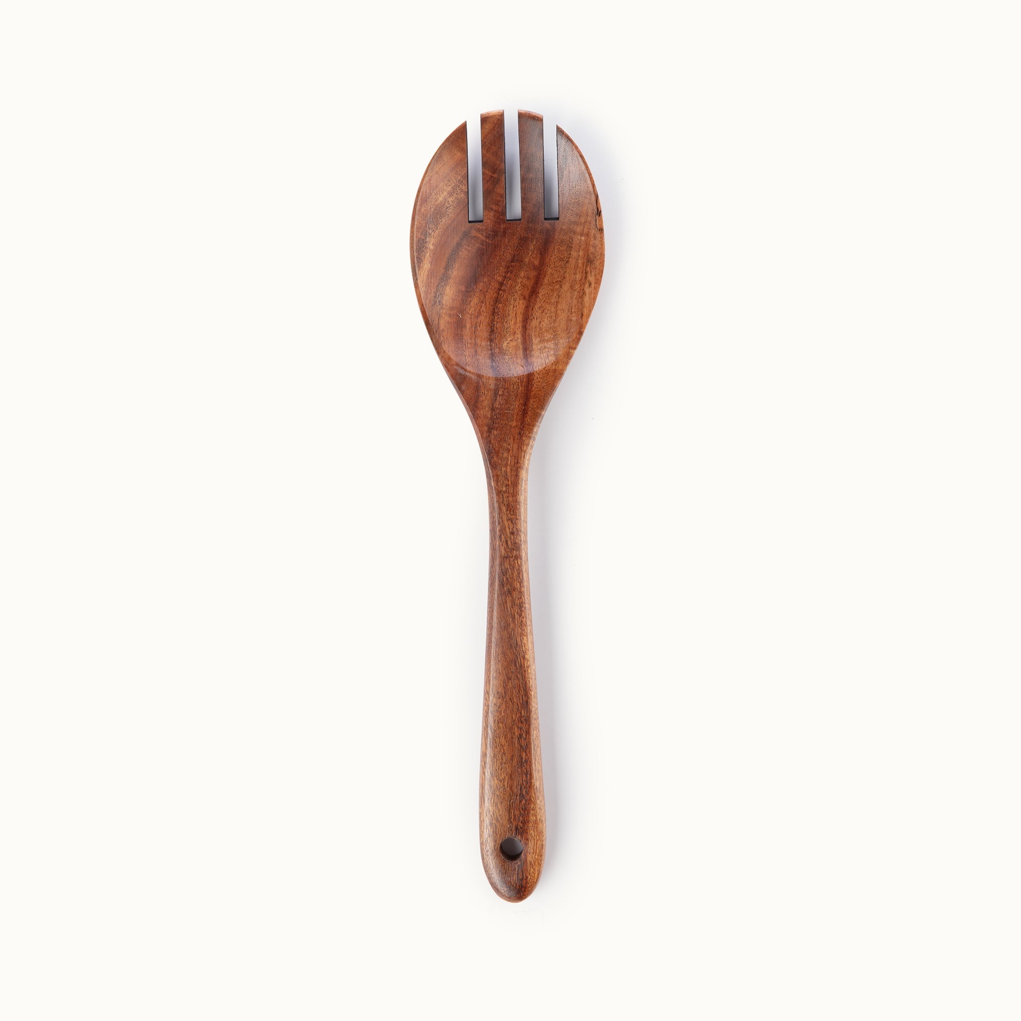 Teak Wood Utensil Large Salad Fork Replacement Part