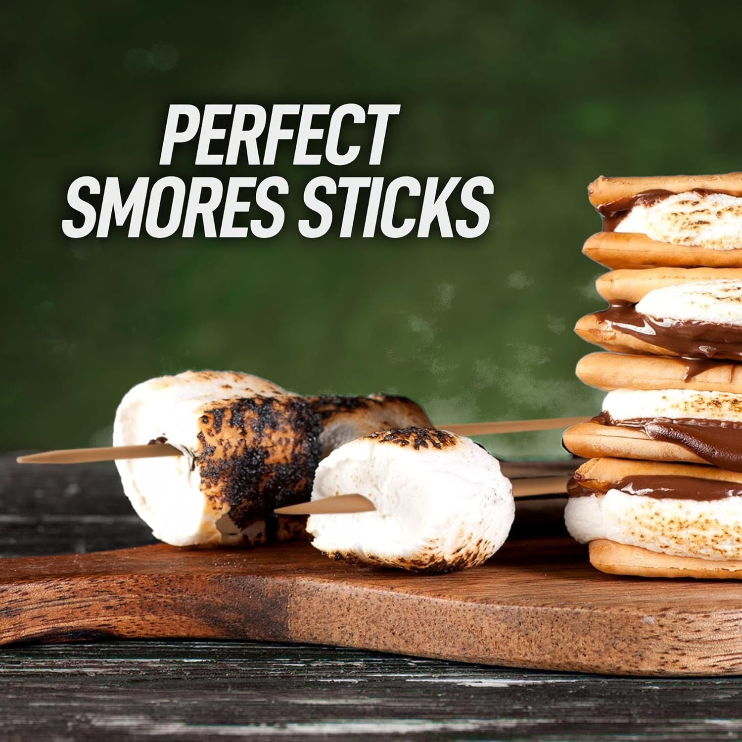 Perfect Smores Bamboo Roasting Sticks by Zulay Kitchen