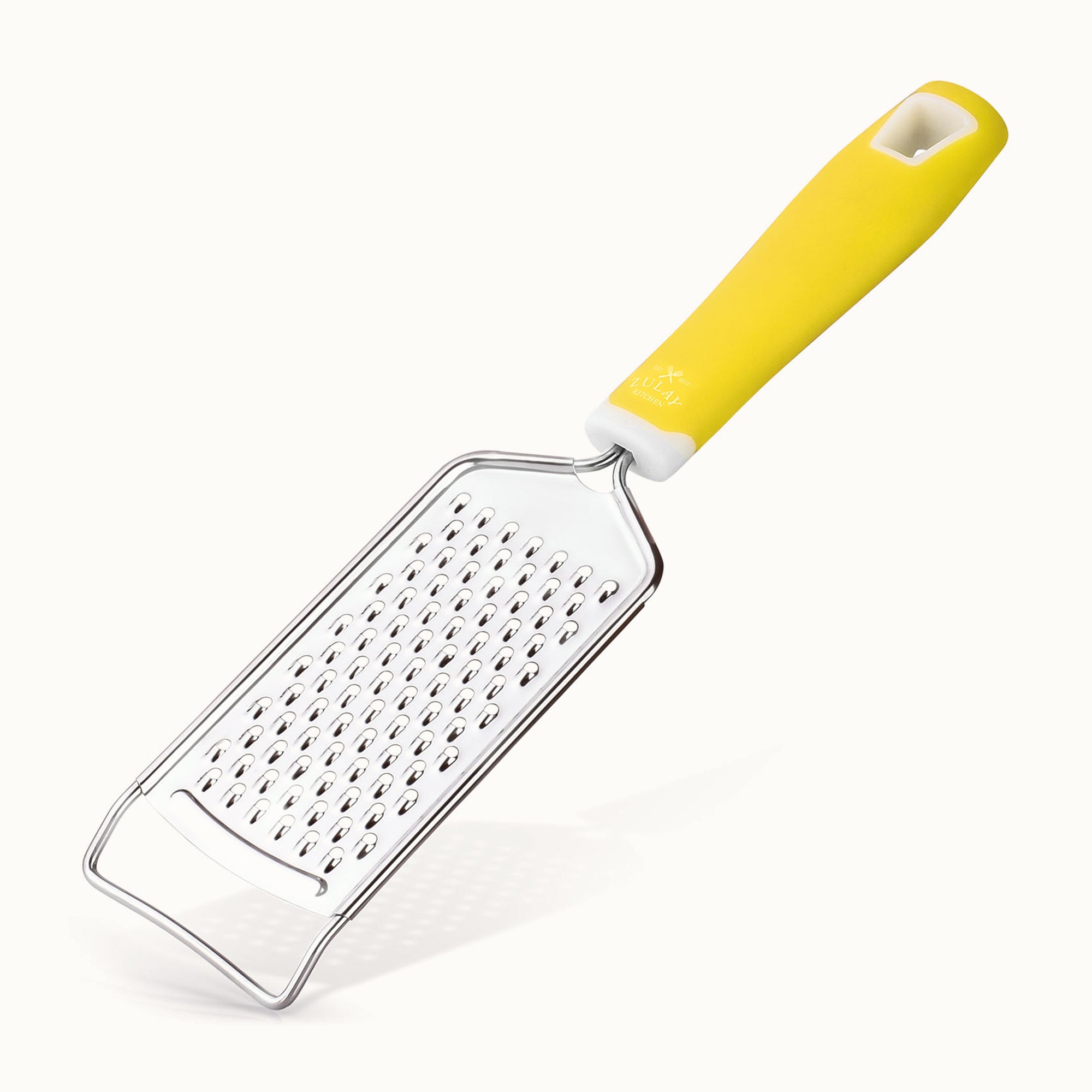 Stainless Steel Flat Cheese Grater Yellow by Zulay Kitchen