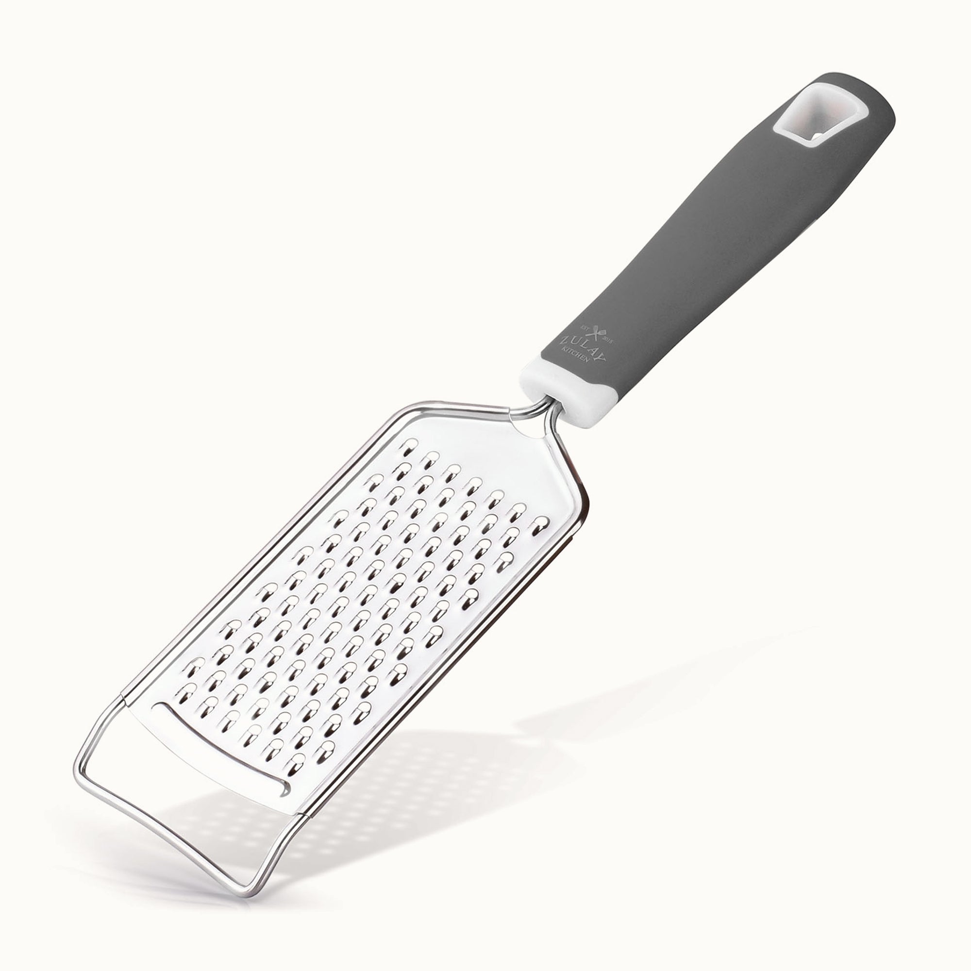 Stainless Steel Flat Cheese Grater-Gray by Zulay Kitchen