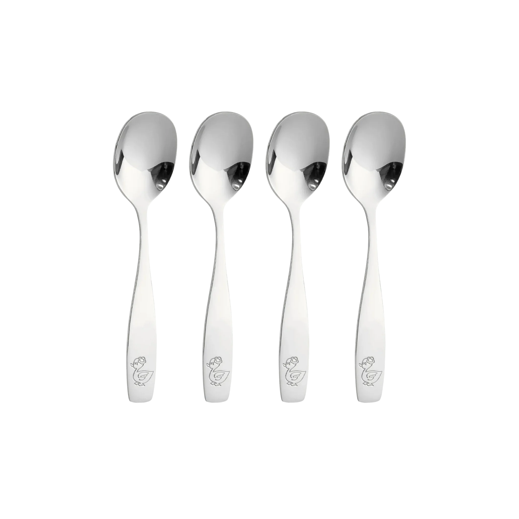 Flatware Set Spoons & Forks for Toddlers 4 Spoons by Zulay Kitchen