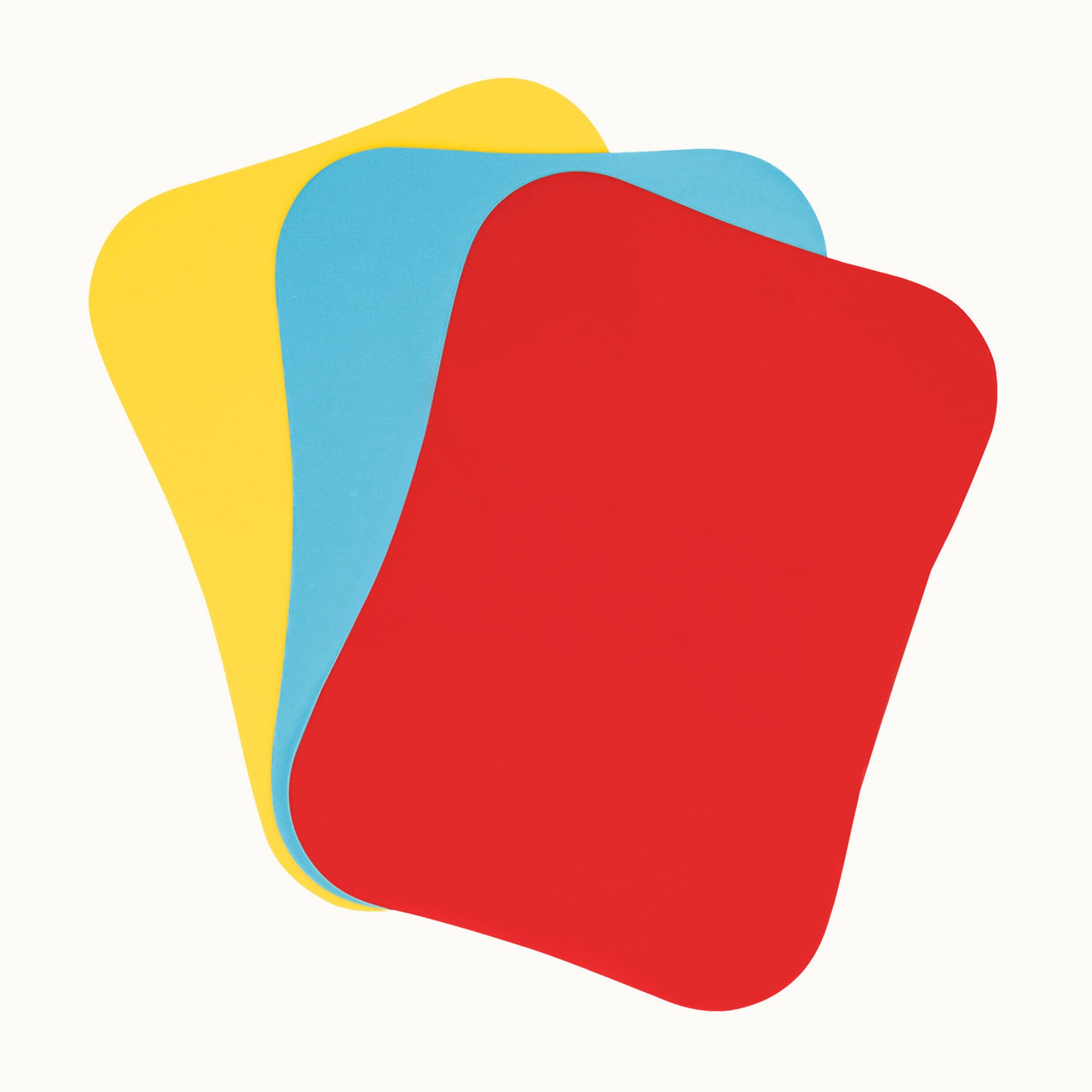 Flexible Cutting Board Mats - Set of 3 - Curved Edge (Blue/ Yellow/ Red) by Zulay Kitchen