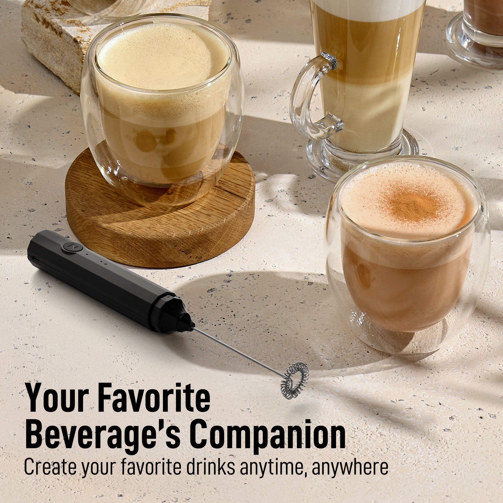 Portable Frother for Making Drinks Anytime, Anywhere by Zulay Kitchen