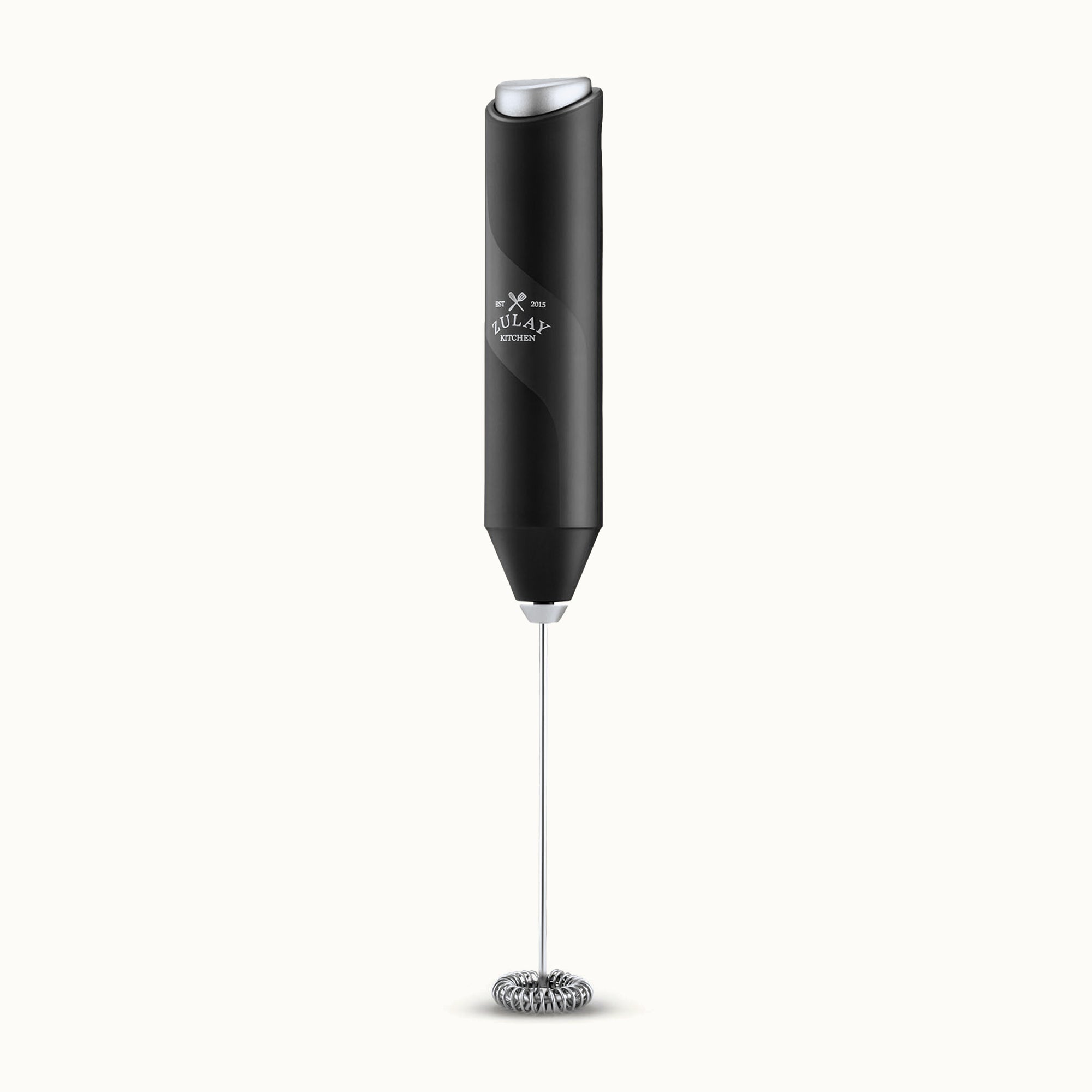 FrothMate Milk Frother Without Stand-Black Silver by Zulay Kitchen