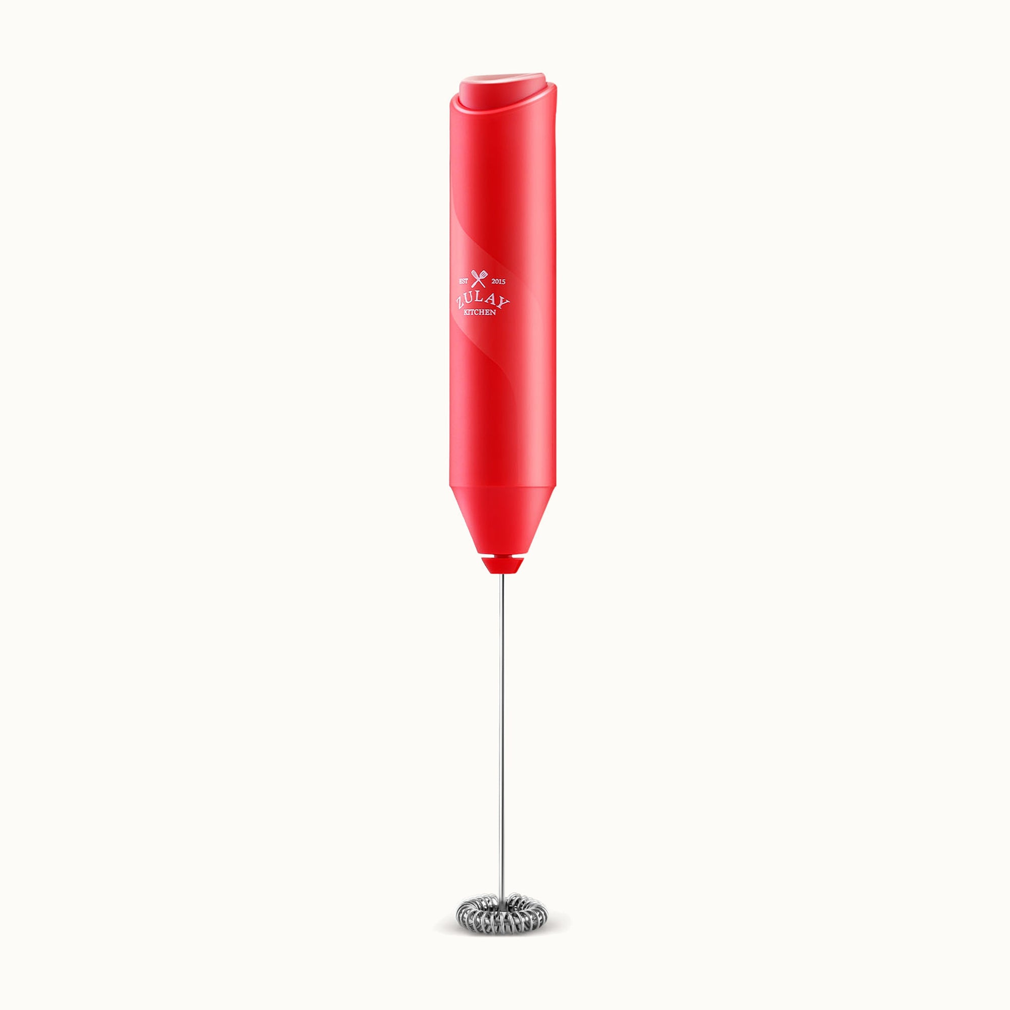 FrothMate Milk Frother Without Stand-Red by Zulay Kitchen