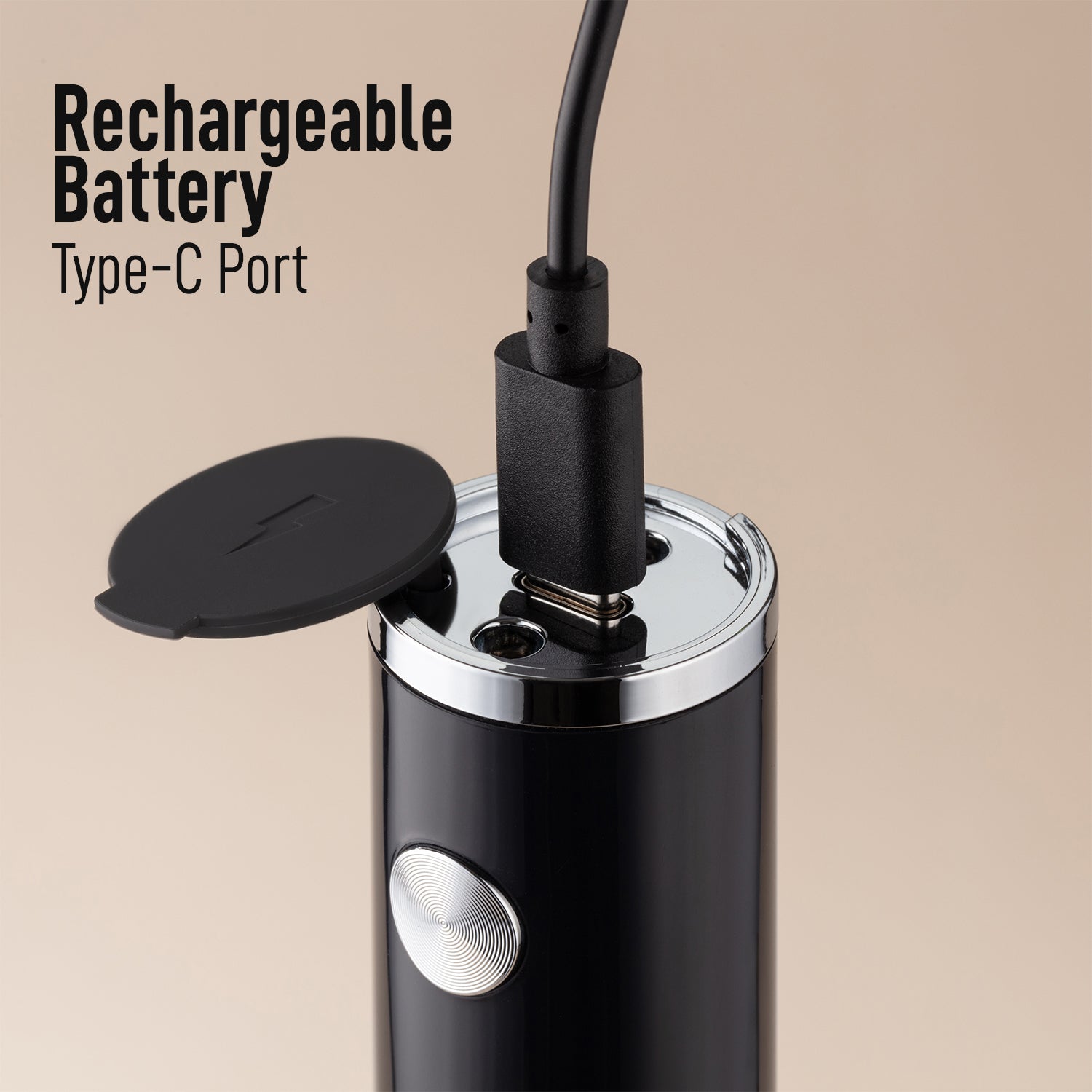 Rechrageable milk frother (black) by Zulay Kitchen