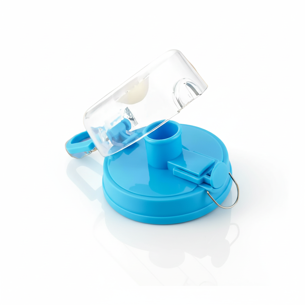 Fruit Infuser Water Bottle - Lid (Turquoise Blue) - Replacement Part - Zulay Kitchen