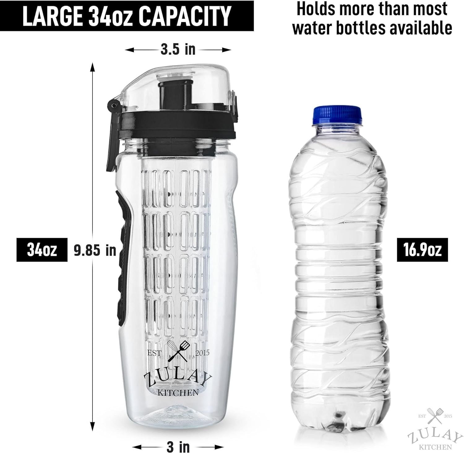 Large Capacity Infuser Water Bottle by Zulay Kitchen