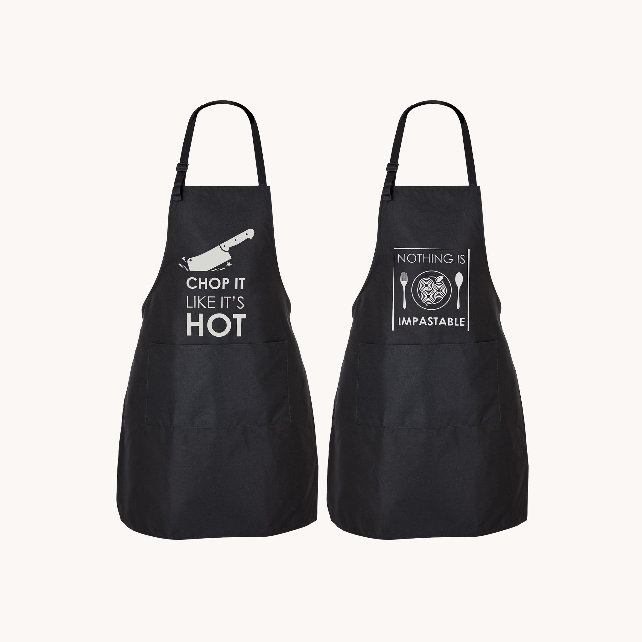 Funny Aprons for Men, Women & Couples - Pasta Cleaver Set by Zulay Kitchen