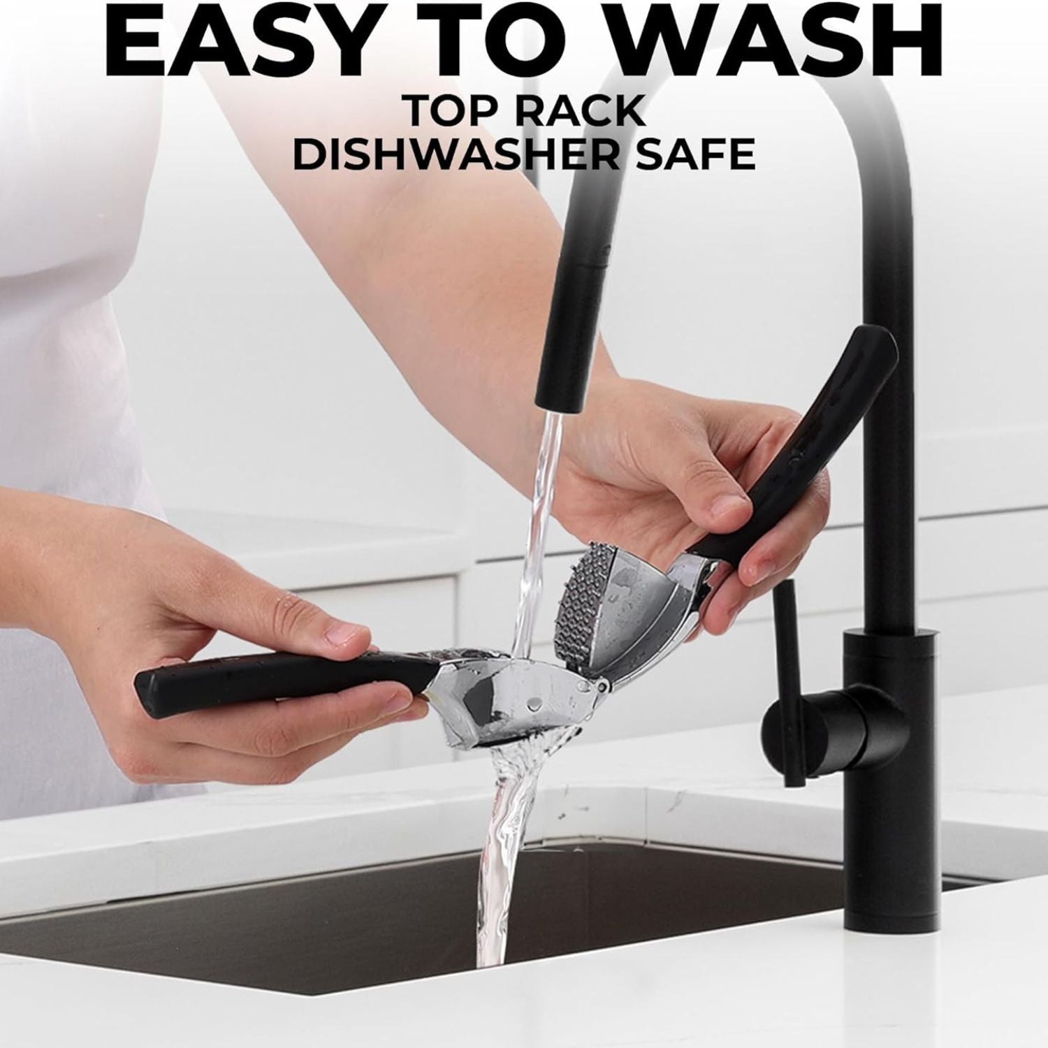 Easy to Wash Top Rack Dishwasher Safe Garlic Press by Zulay Kitchen