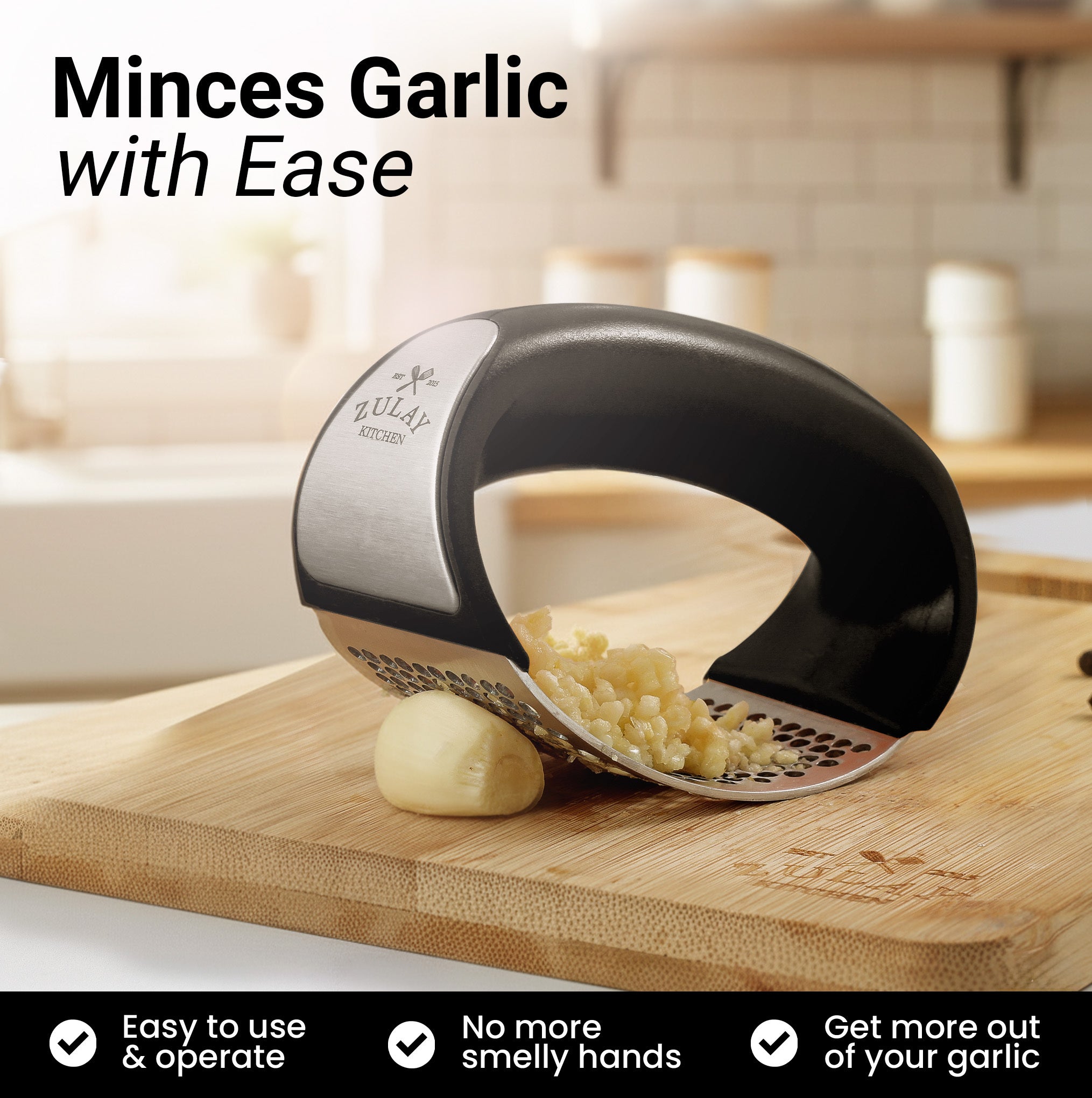 Minces Garlic with Ease by Zulay Kitchen