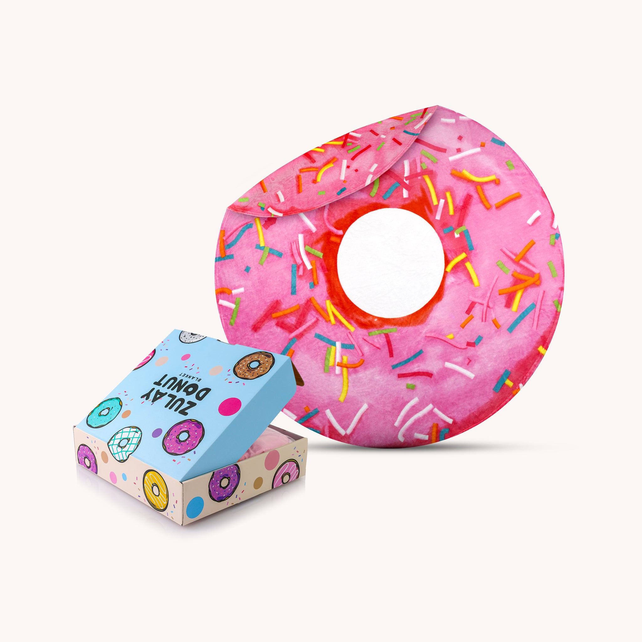 Glazed Donut Blanket - 60 inches Gift Box Packaging by Zulay Kitchen
