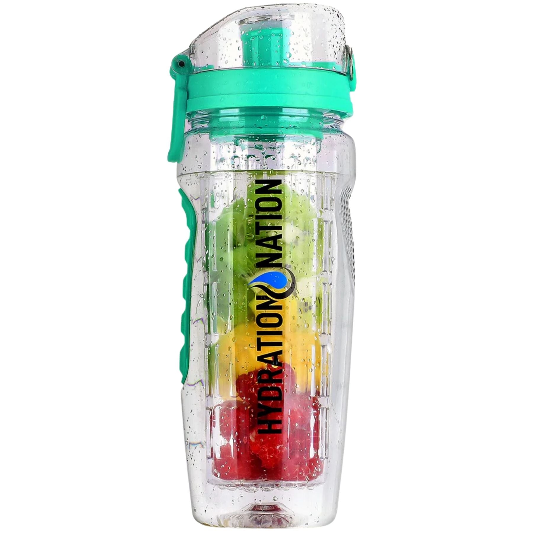 Hydration Nation Portable Water Bottle with Fruit Infuser-Teal by Zulay Kitchen
