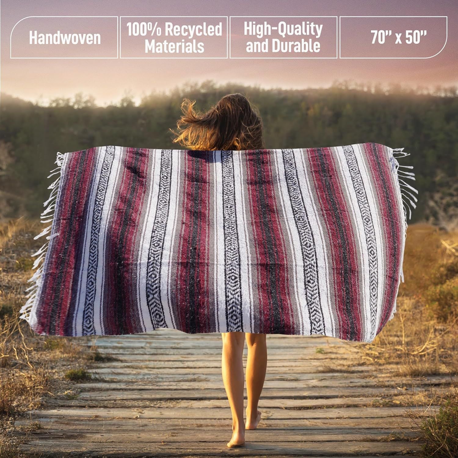 High Quality Handcrafted Mexican Blanket by Zulay Kitchen