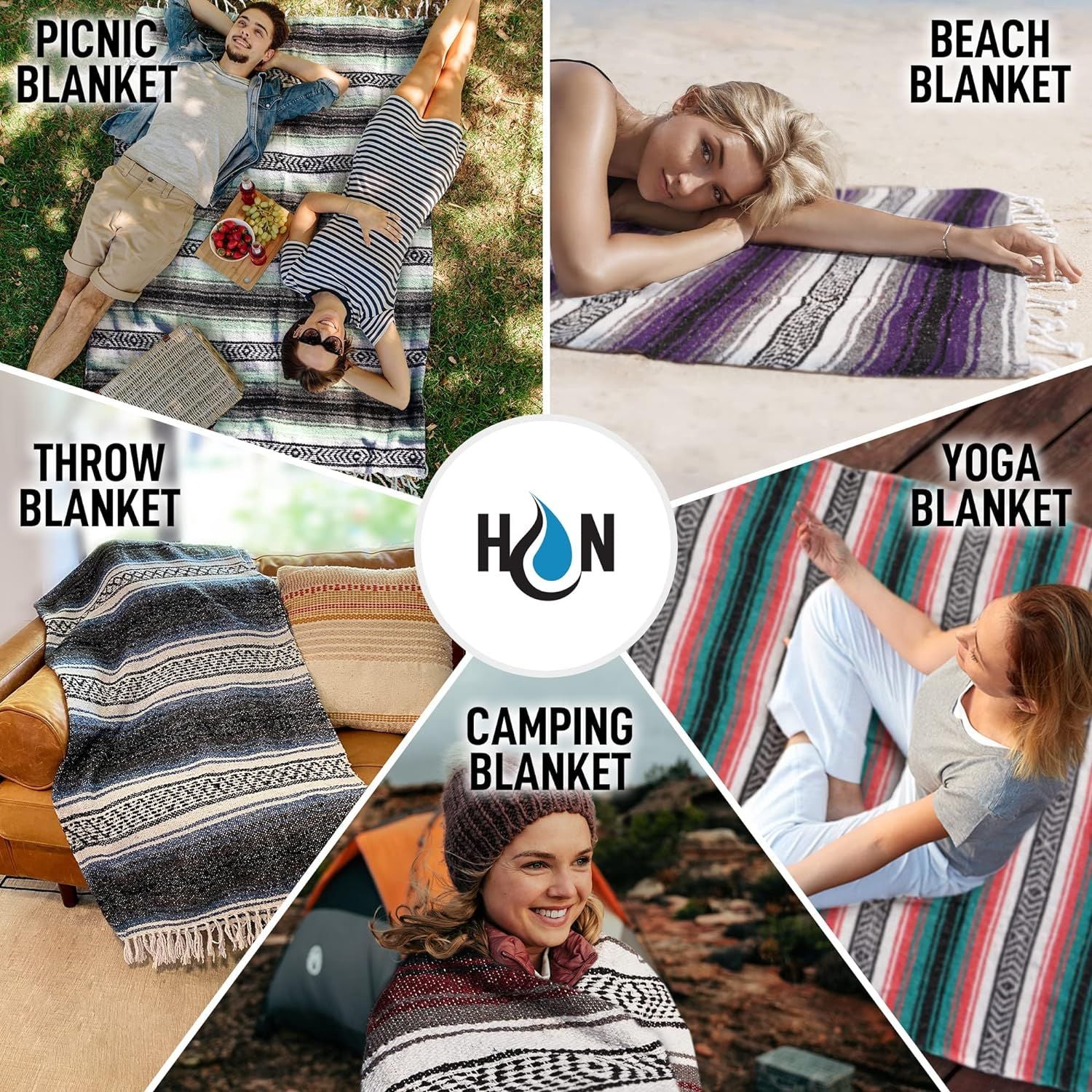 Mulipurpose Handcrafted Mexican Blanket by Zulay Kitchen