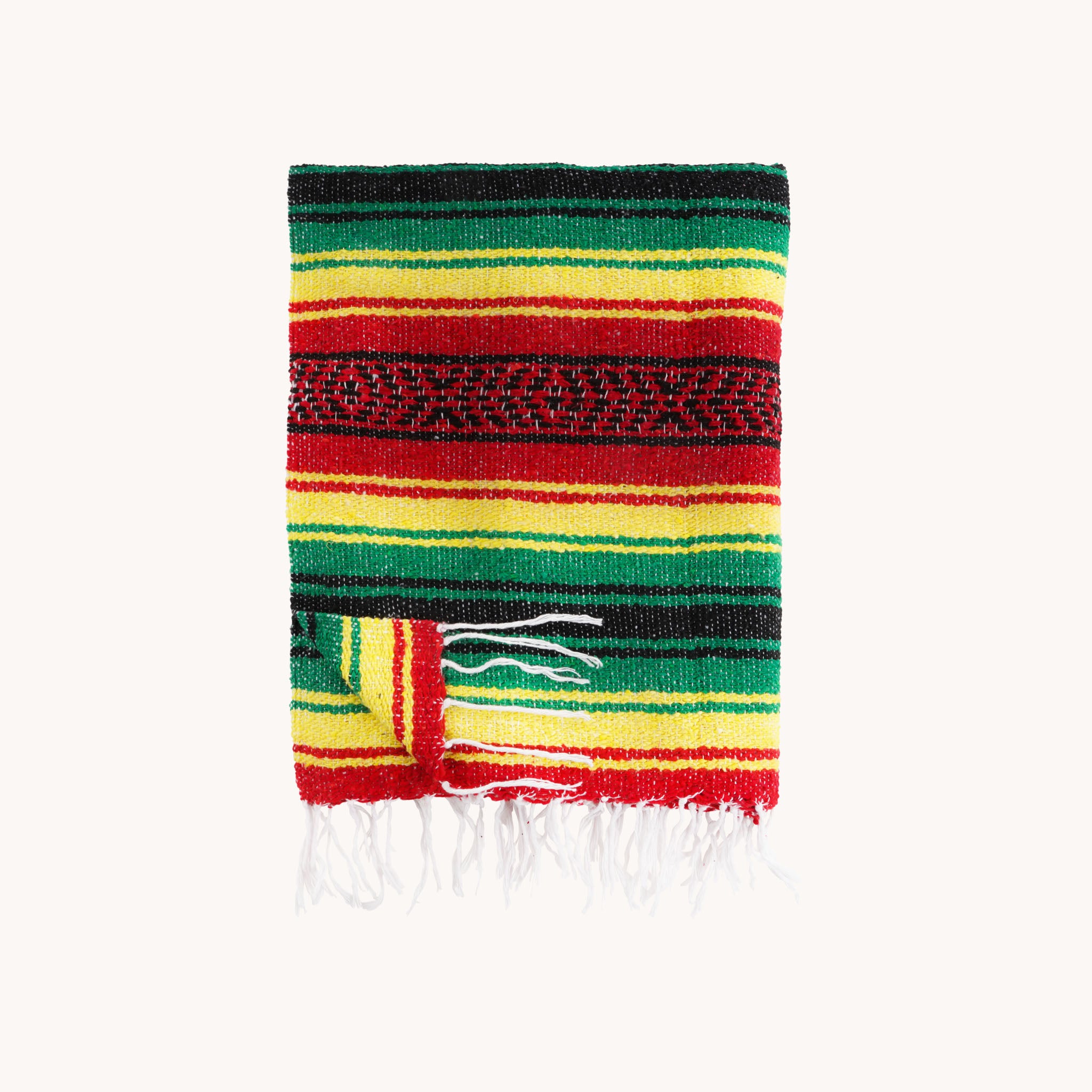 Hydration Nation Handcrafted Mexican Blanket - Rasta by Zulay Kitchen